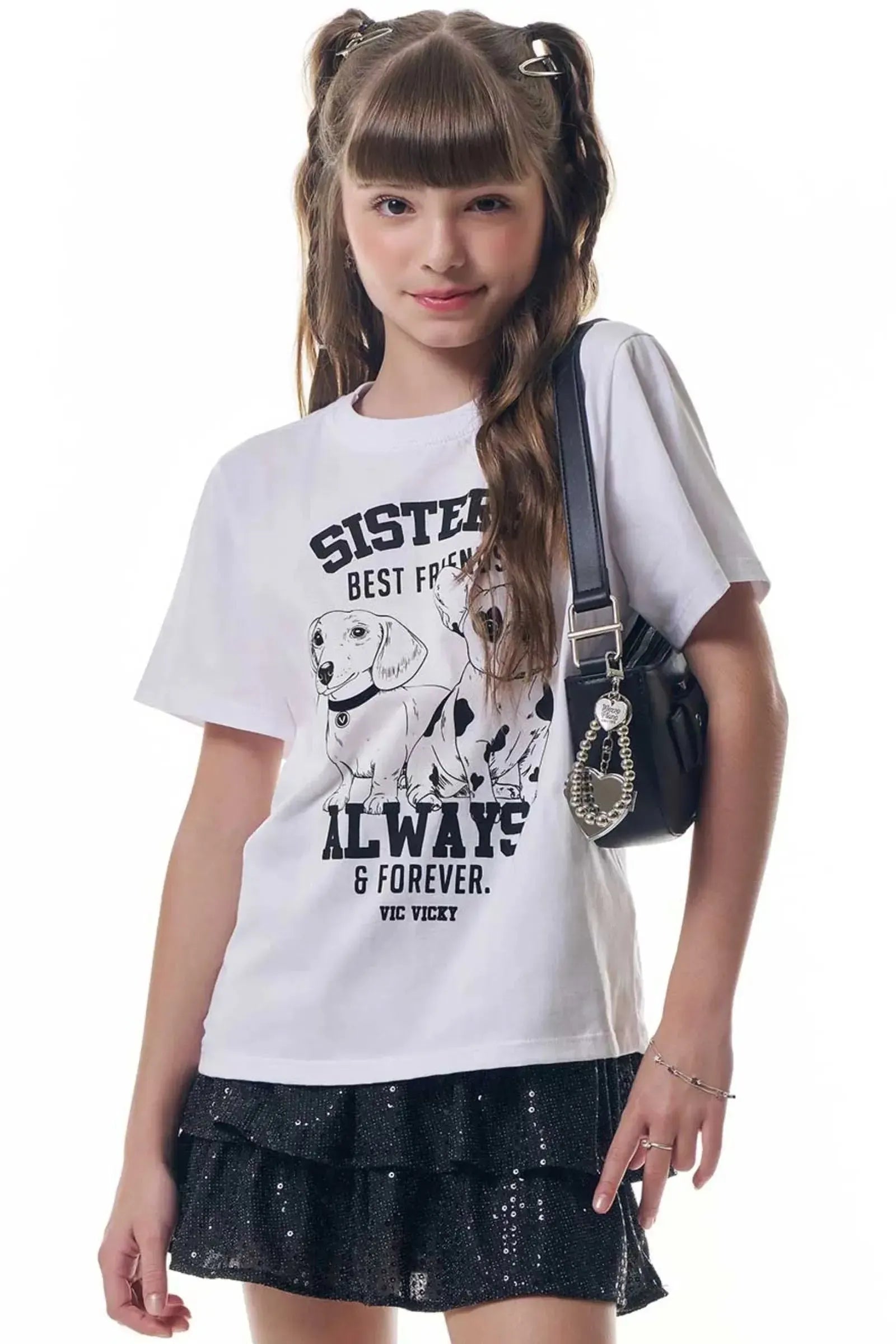 Blusa Comfy em Meia Malha 95196 Vic&Vicky Teen Menina