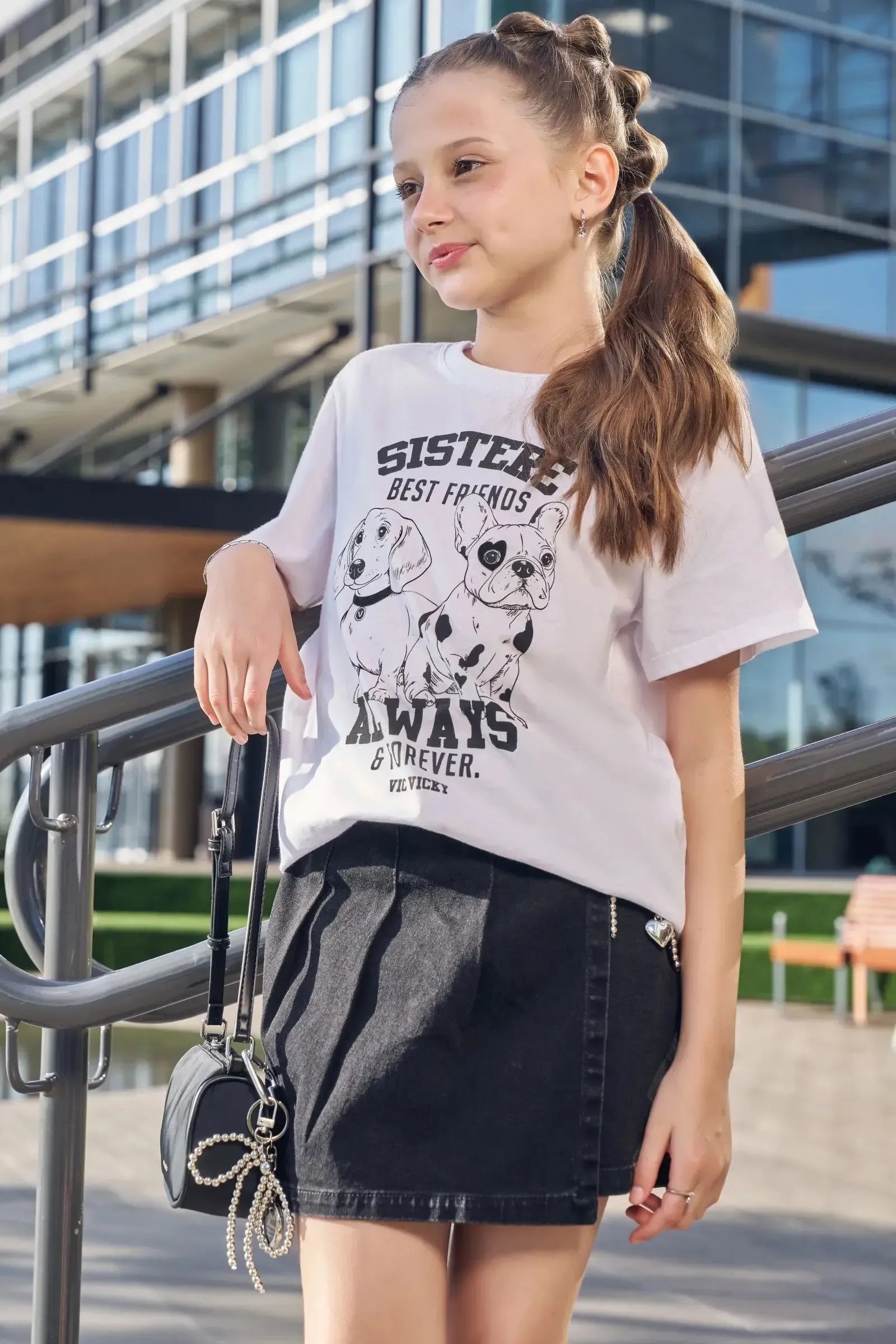 Blusa Comfy em Meia Malha 95196 Vic&Vicky Teen Menina