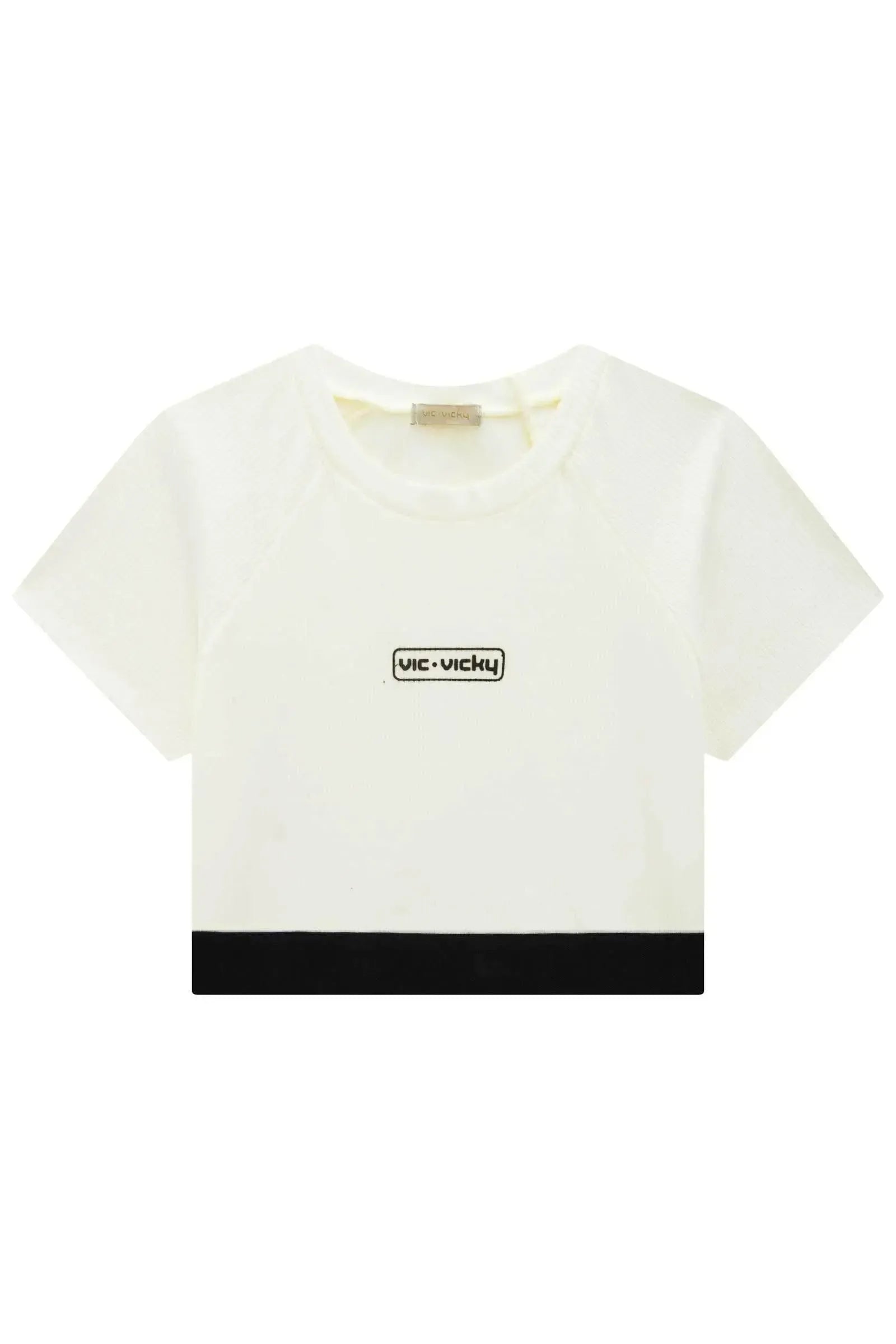 Blusa Cropped em Canelado Liz 86899 Vic&Vicky Teen Menina