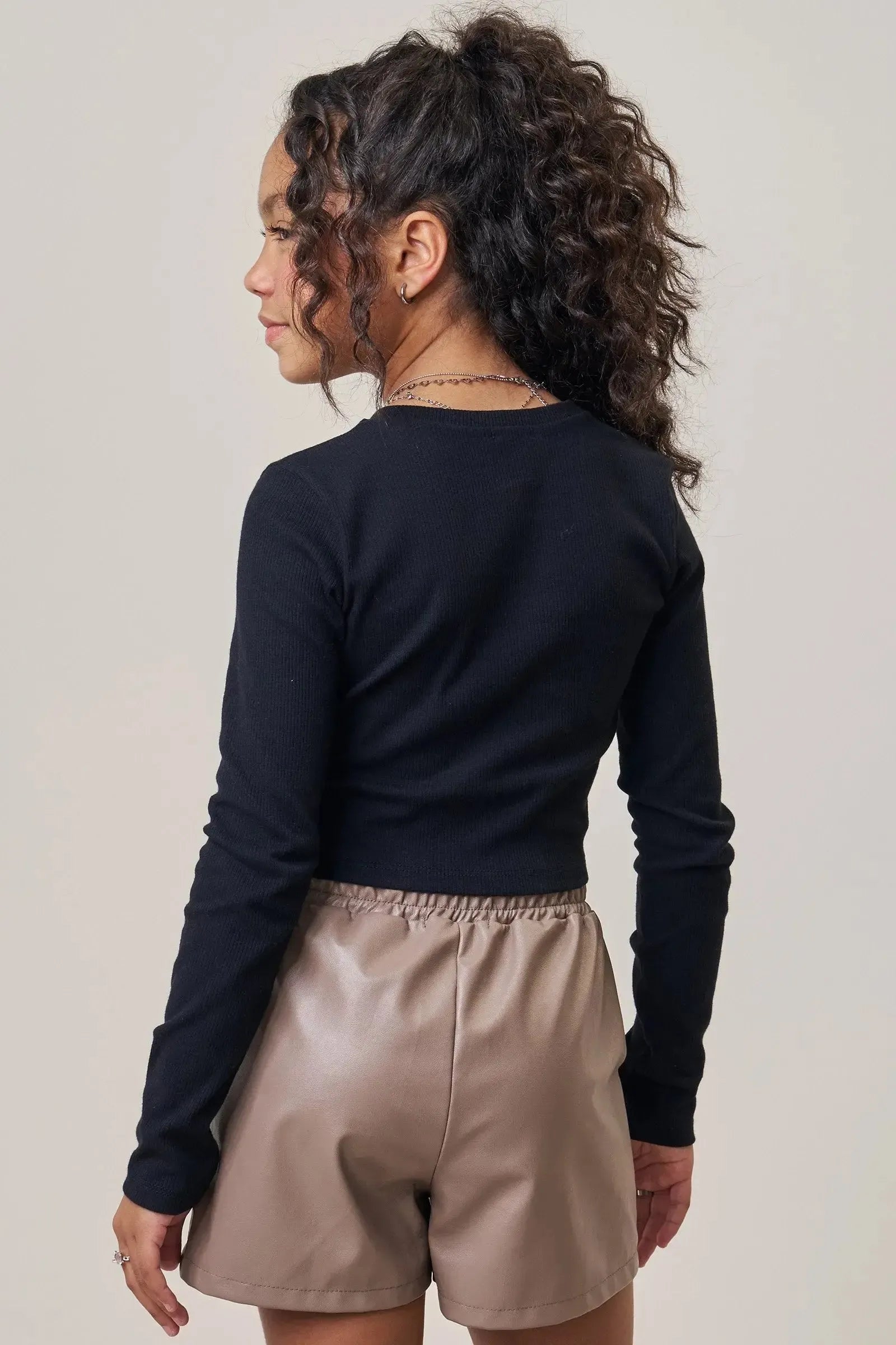 Blusa Cropped em Canelado Liz 89184 Vic&Vicky Teen Menina