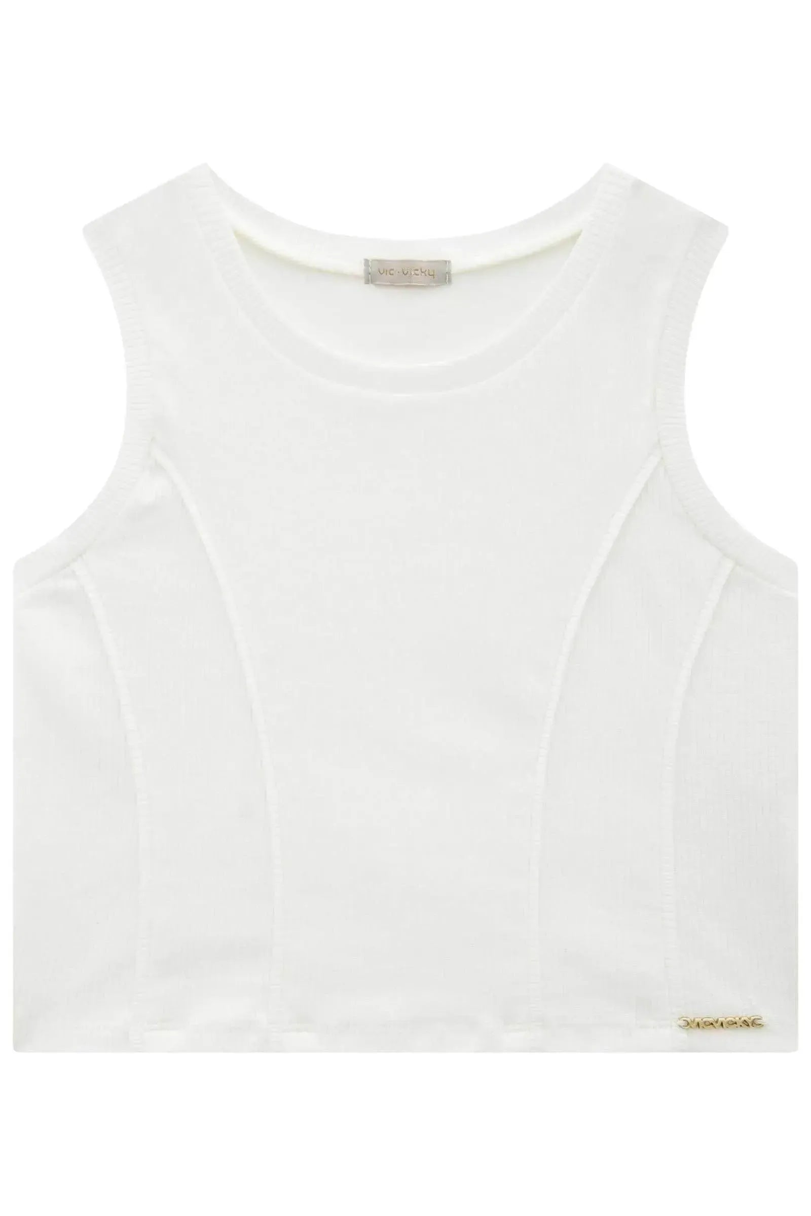 Blusa Cropped em Canelado Liz 93496 Vic&Vicky Teen Menina