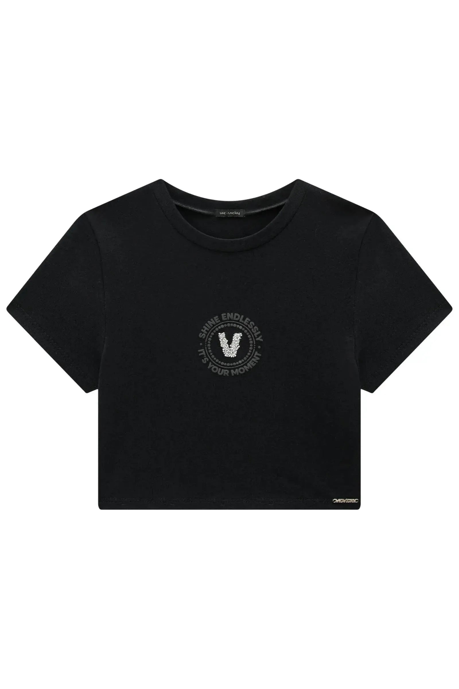 Blusa Cropped em Cotton 89684 Vic&Vicky Teen Menina