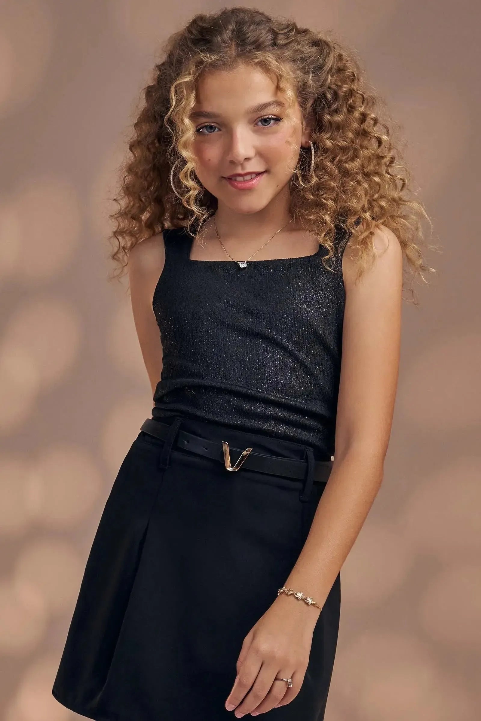 Blusa Cropped em Malha Night Shine 83288 Vic&Vicky Teen Menina