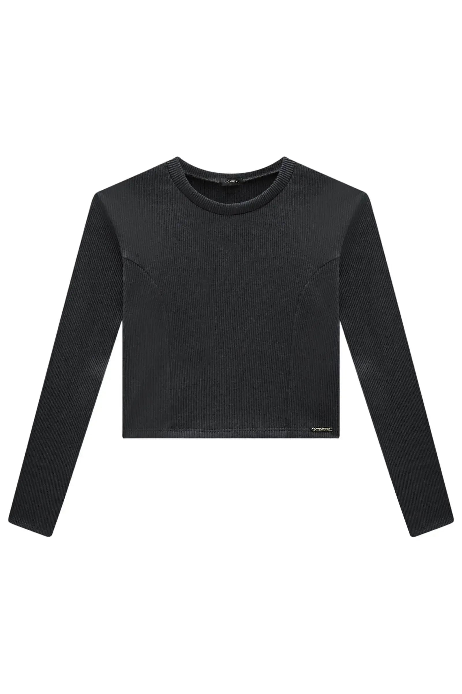 Blusa Cropped em Soft Line 89686 Vic&Vicky Teen Menina