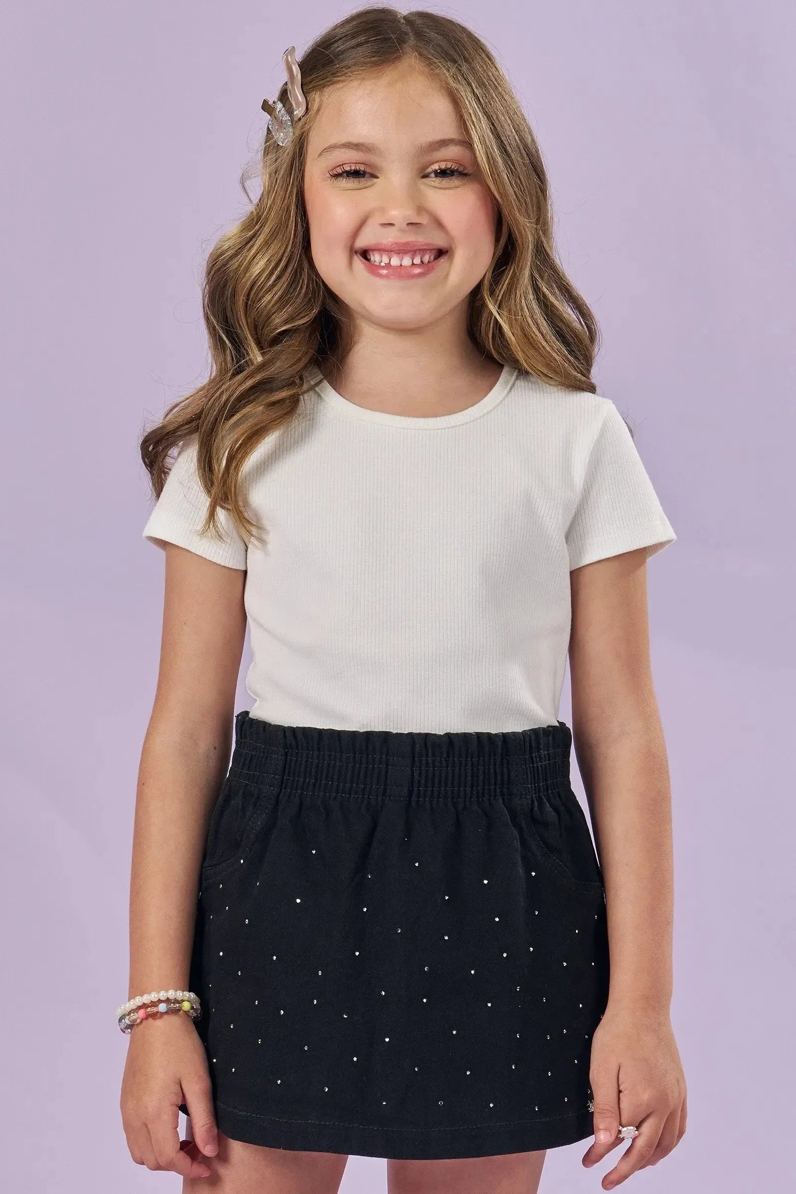 Blusa em Canelado Liz 82973 Kukiê Infantil Menina