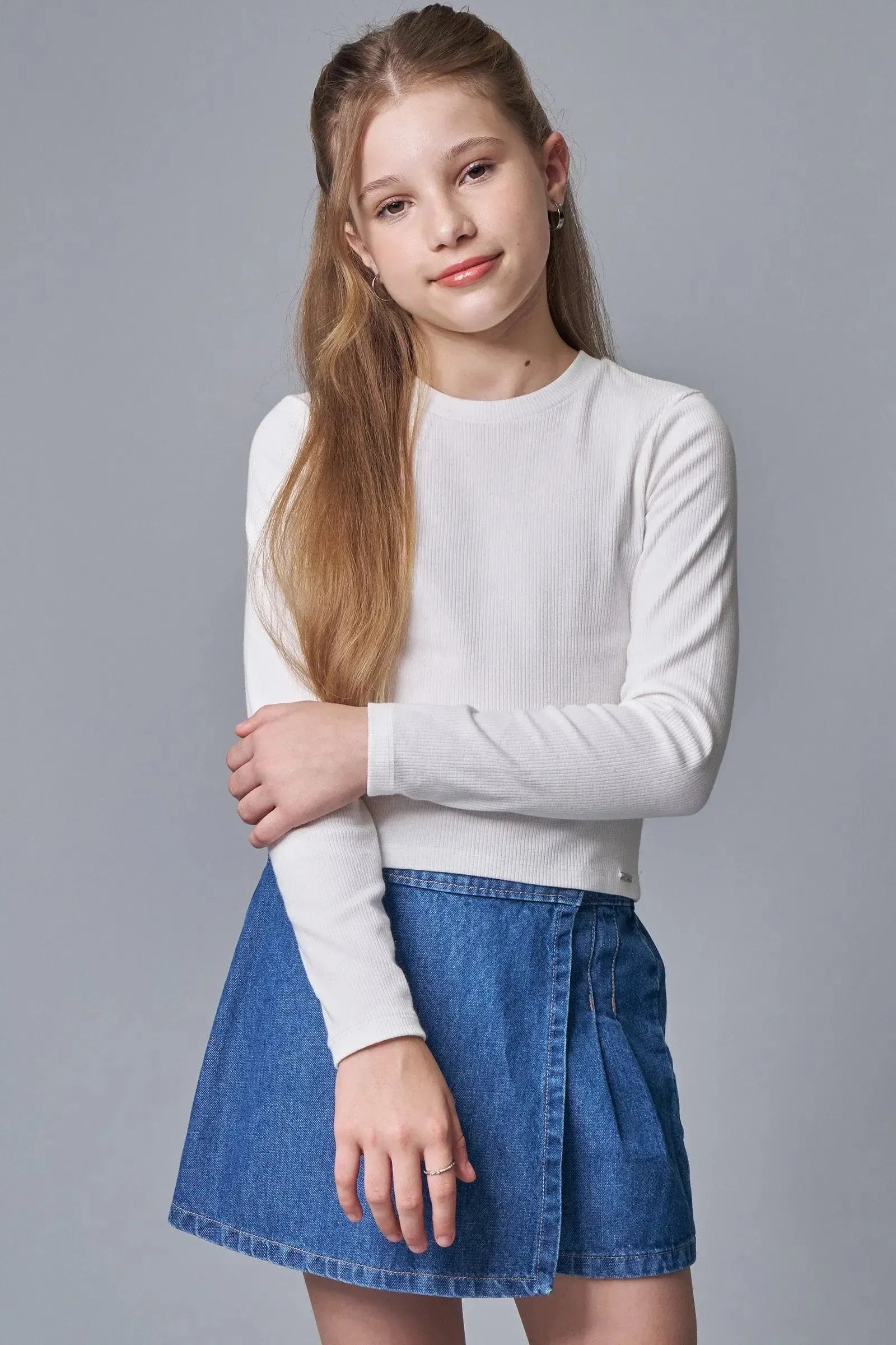 Blusa em Canelado Liz 89068 Lilimoon Teen Menina