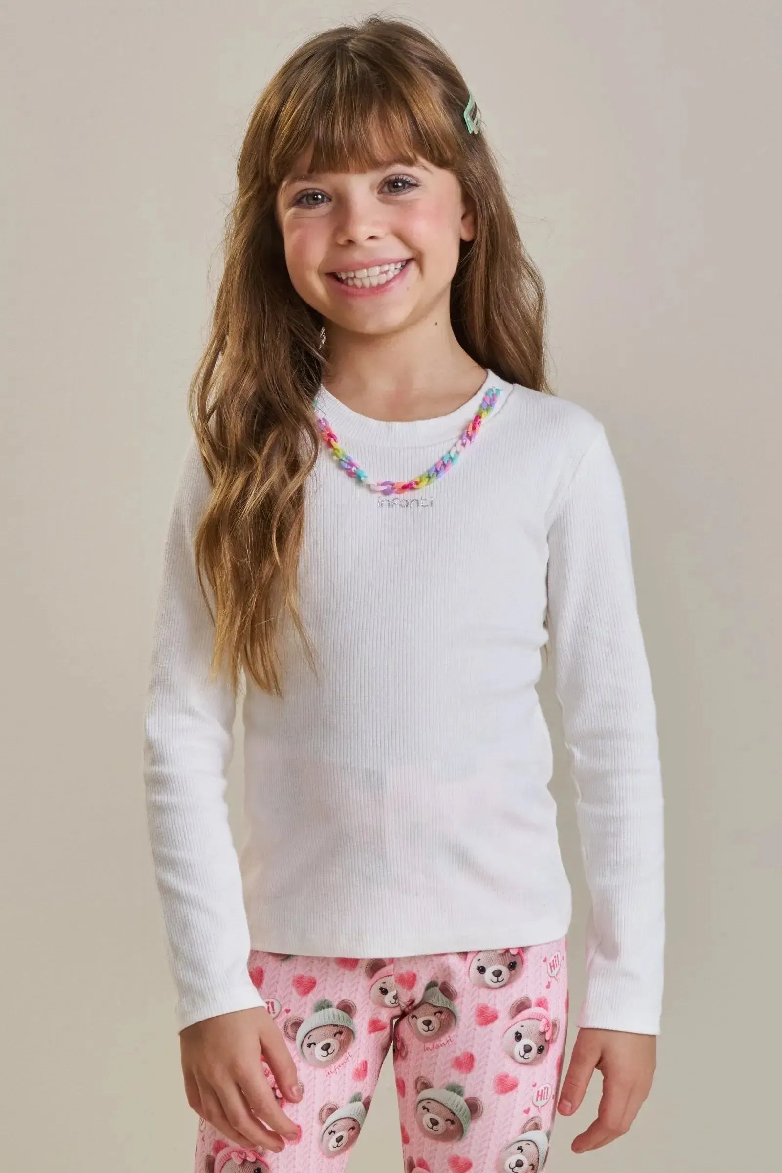 Blusa em Canelado Liz 89483 Infanti Infantil Menina