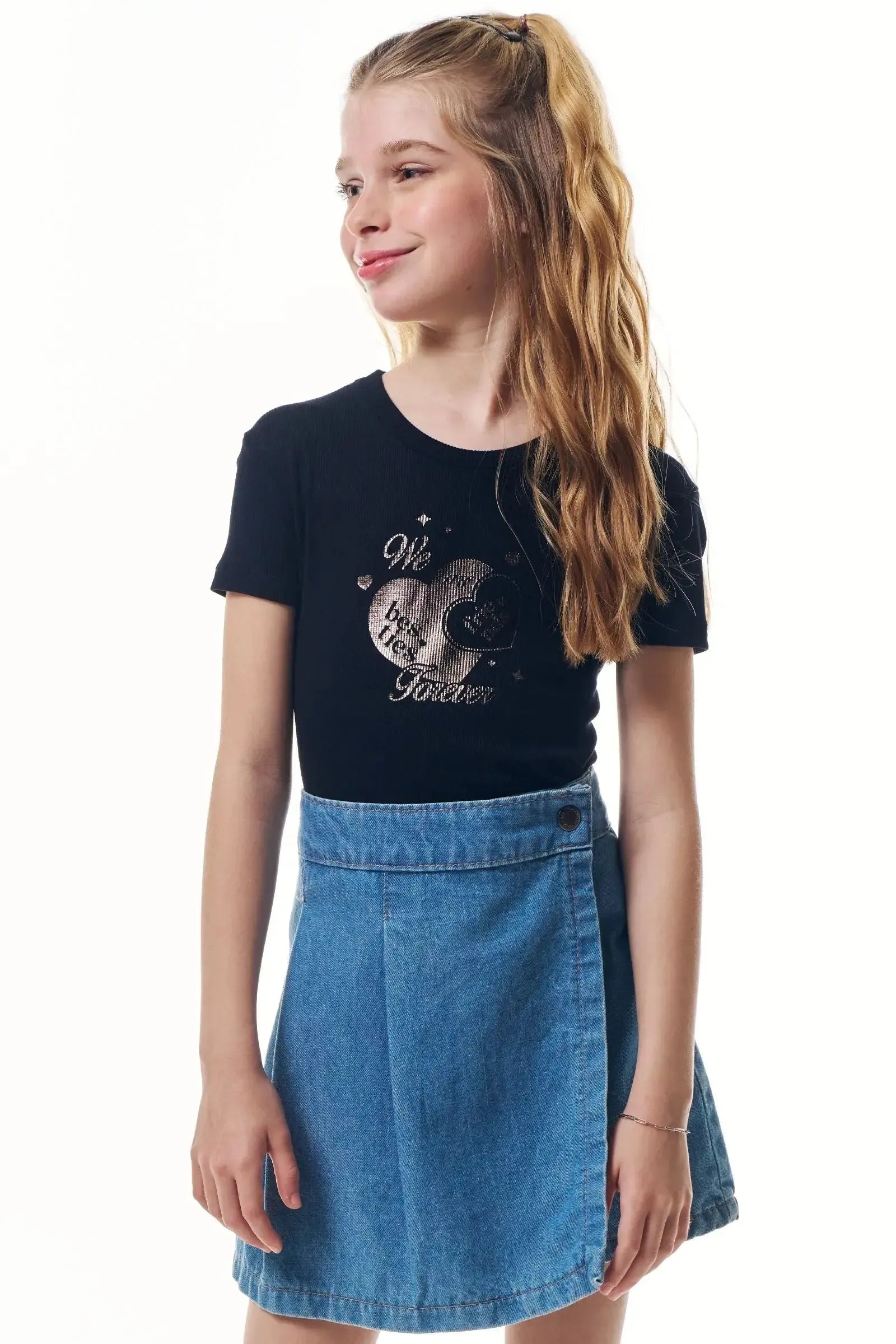 Blusa em Canelado Luna de Viscose 98030 Vic&Vicky Teen Menina