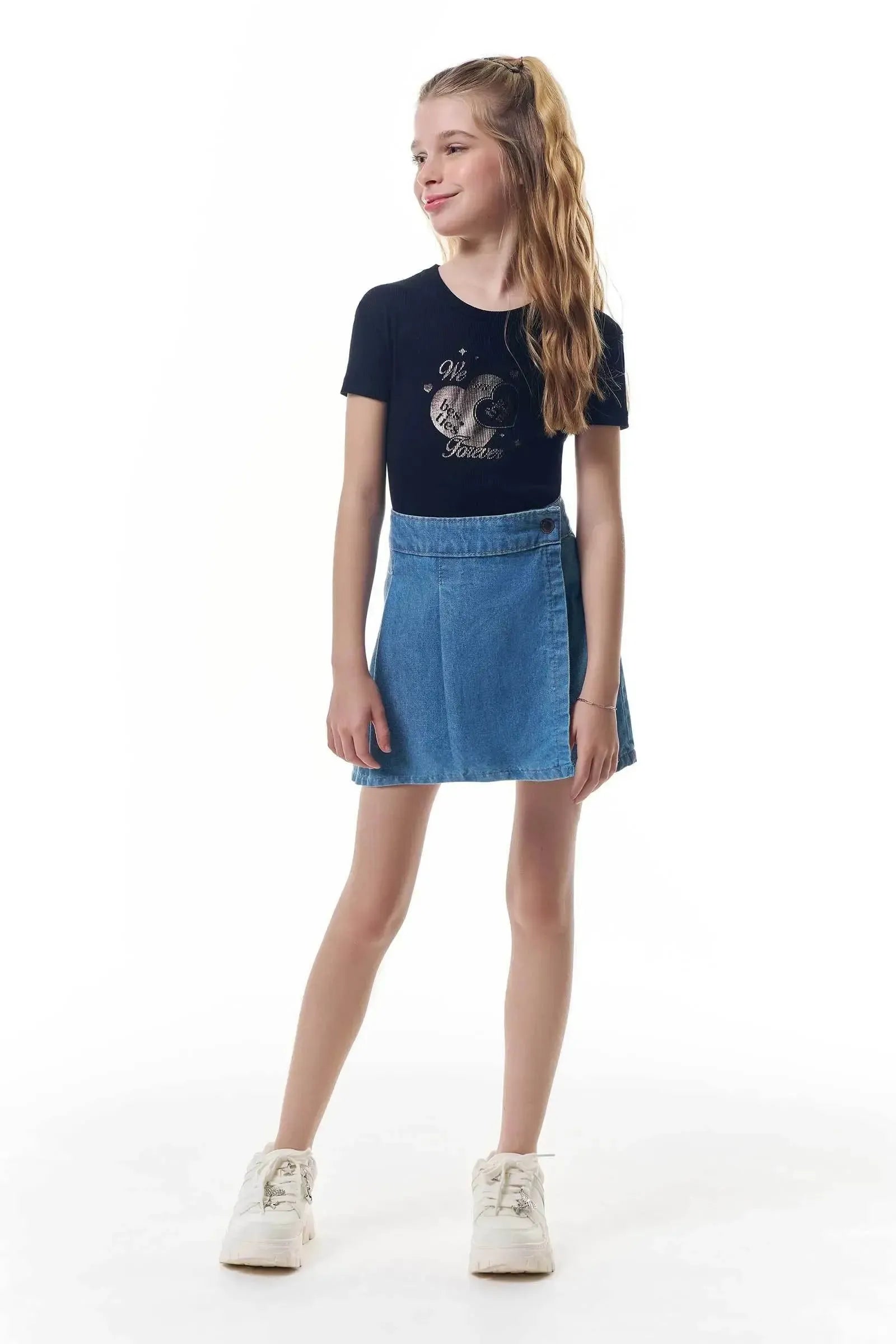 Blusa em Canelado Luna de Viscose 98030 Vic&Vicky Teen Menina