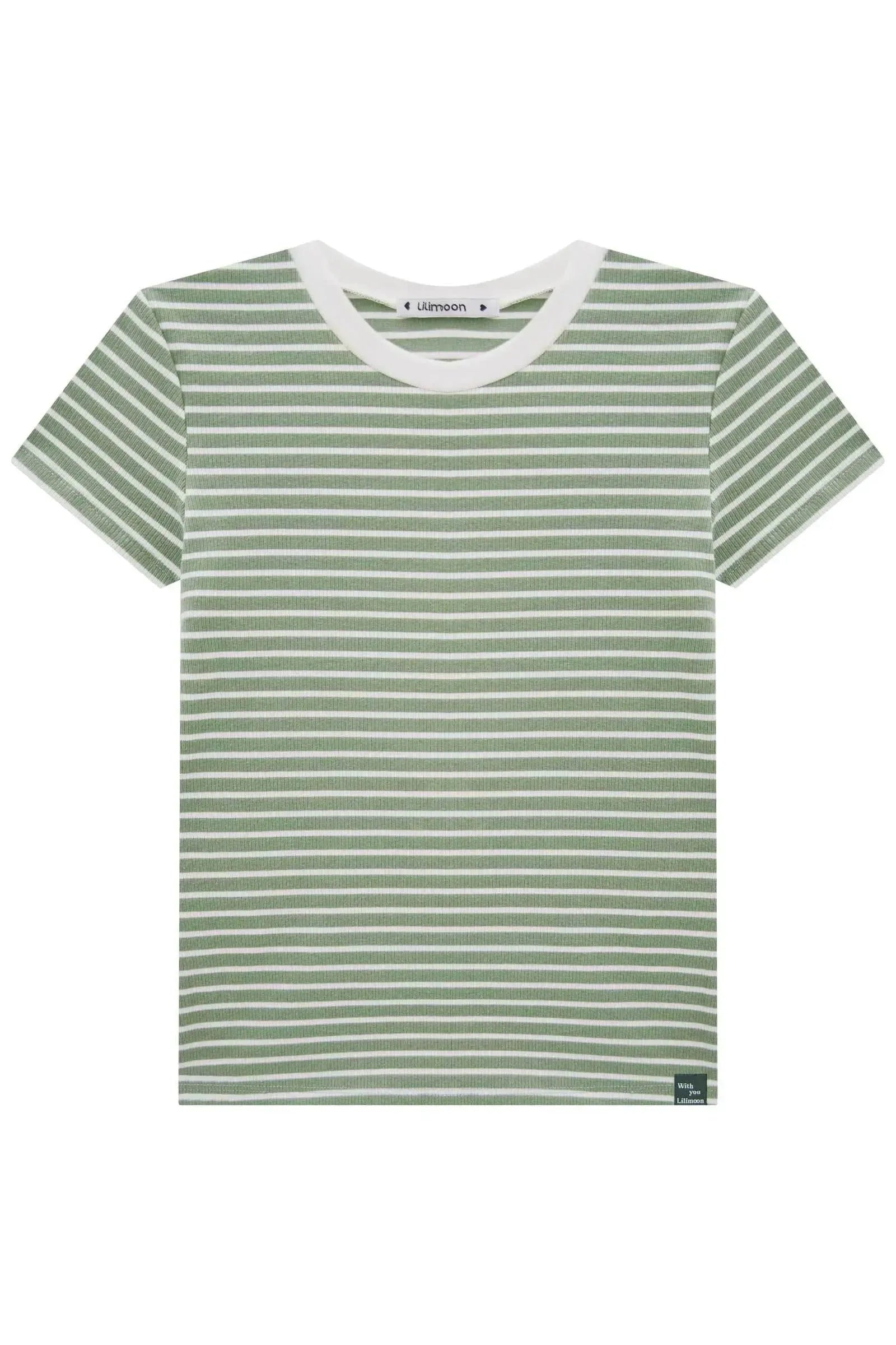 Blusa em Canelado Stripes 82904 Lilimoon Teen Menina