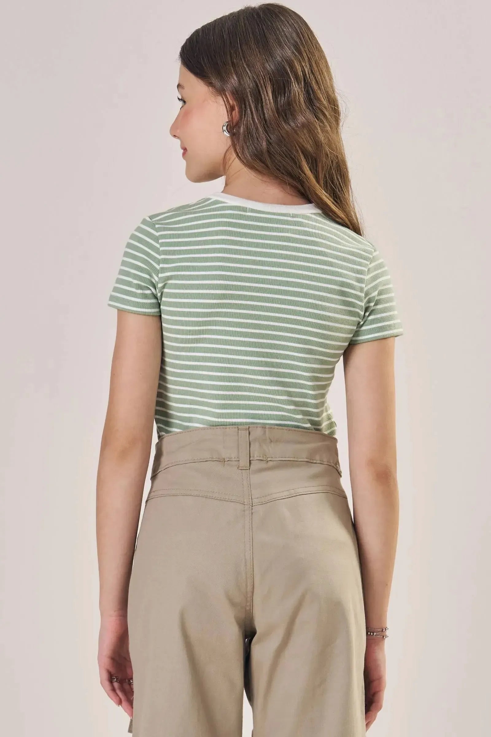 Blusa em Canelado Stripes 82904 Lilimoon Teen Menina