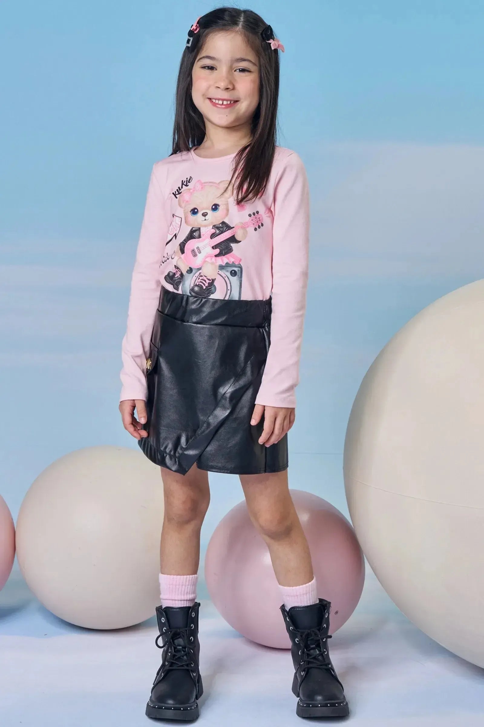 Blusa em Cotton 89576 Kukiê Infantil Menina