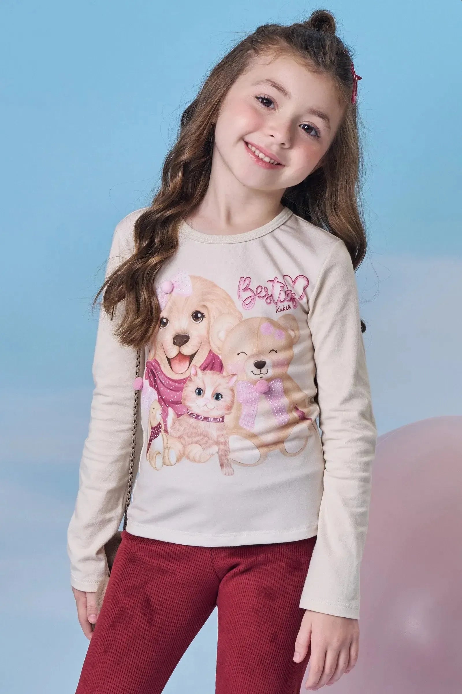 Blusa em Cotton 89577 Kukiê Infantil Menina