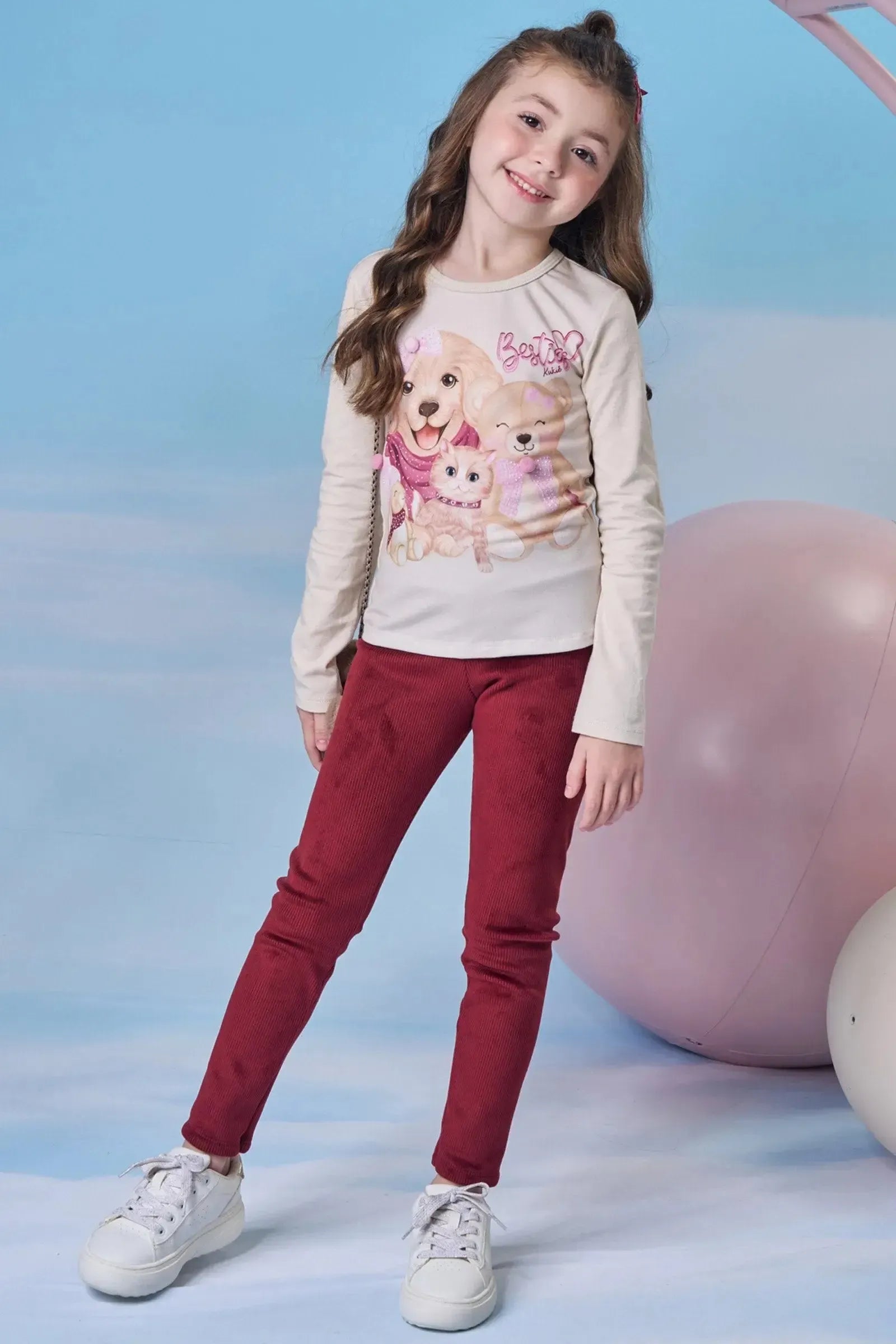 Blusa em Cotton 89577 Kukiê Infantil Menina