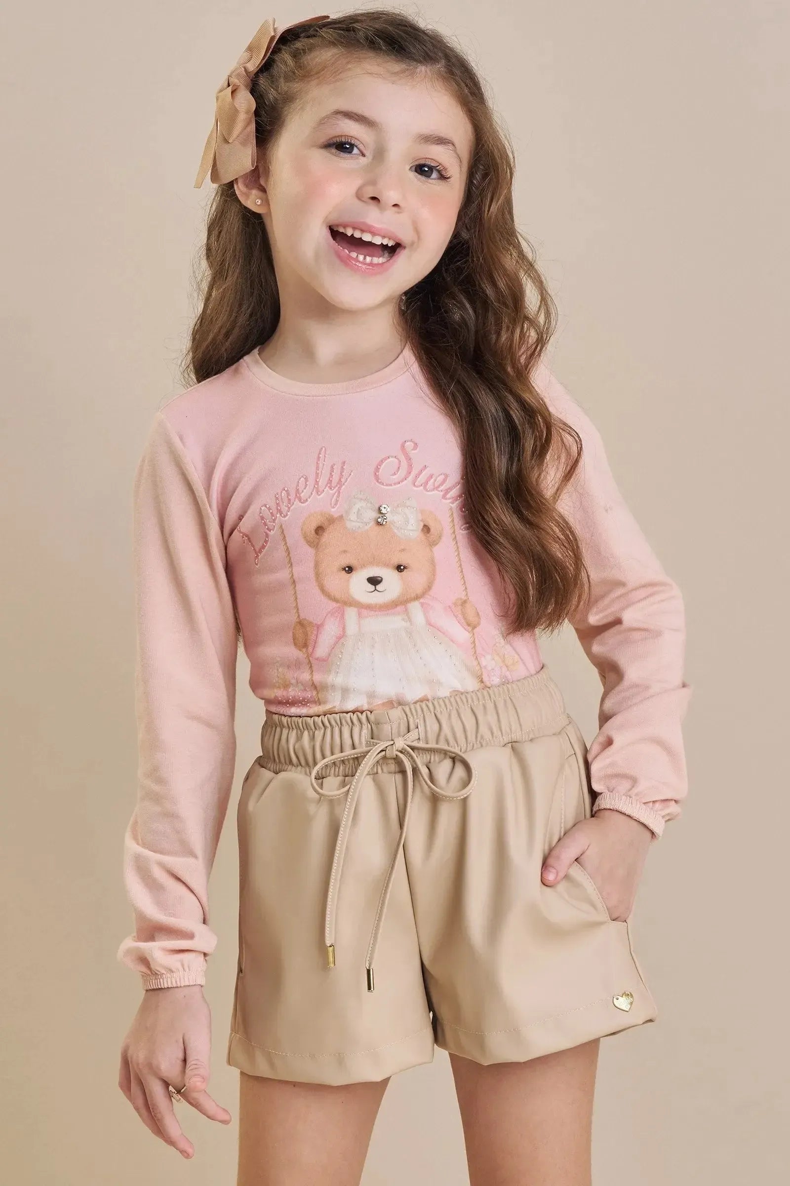 Blusa em Cotton 90924 Kukiê Infantil Menina