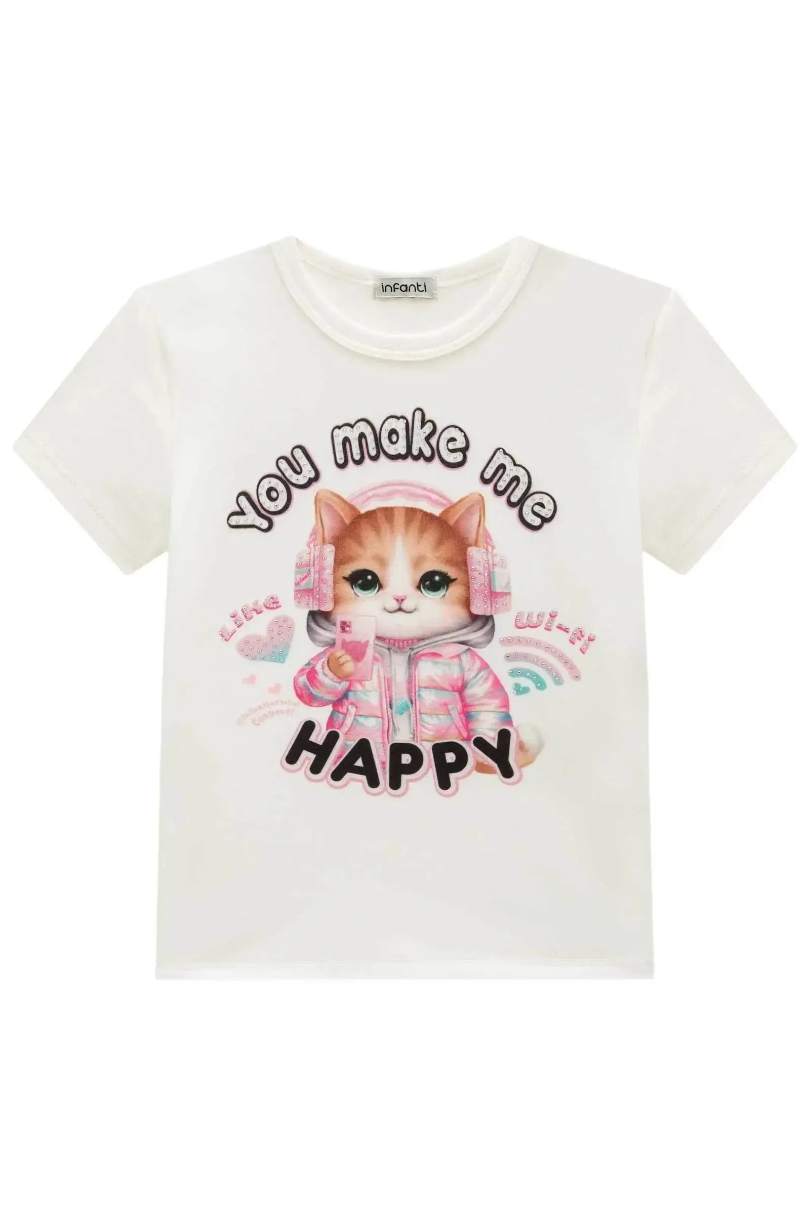 Blusa em Cotton 93470 Infanti Infantil Menina