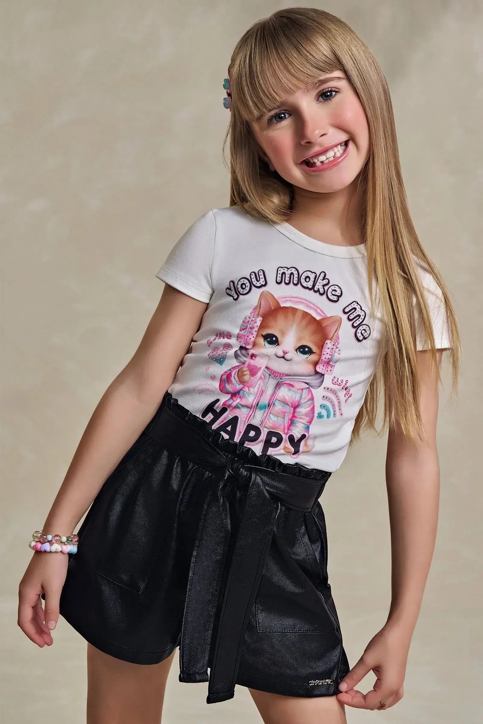 Blusa em Cotton 93470 Infanti Infantil Menina