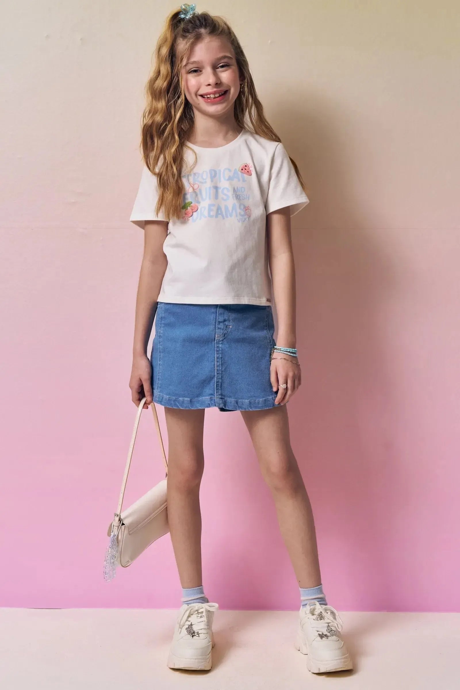 Blusa em Cotton 94590 Vic&Vicky Teen Menina