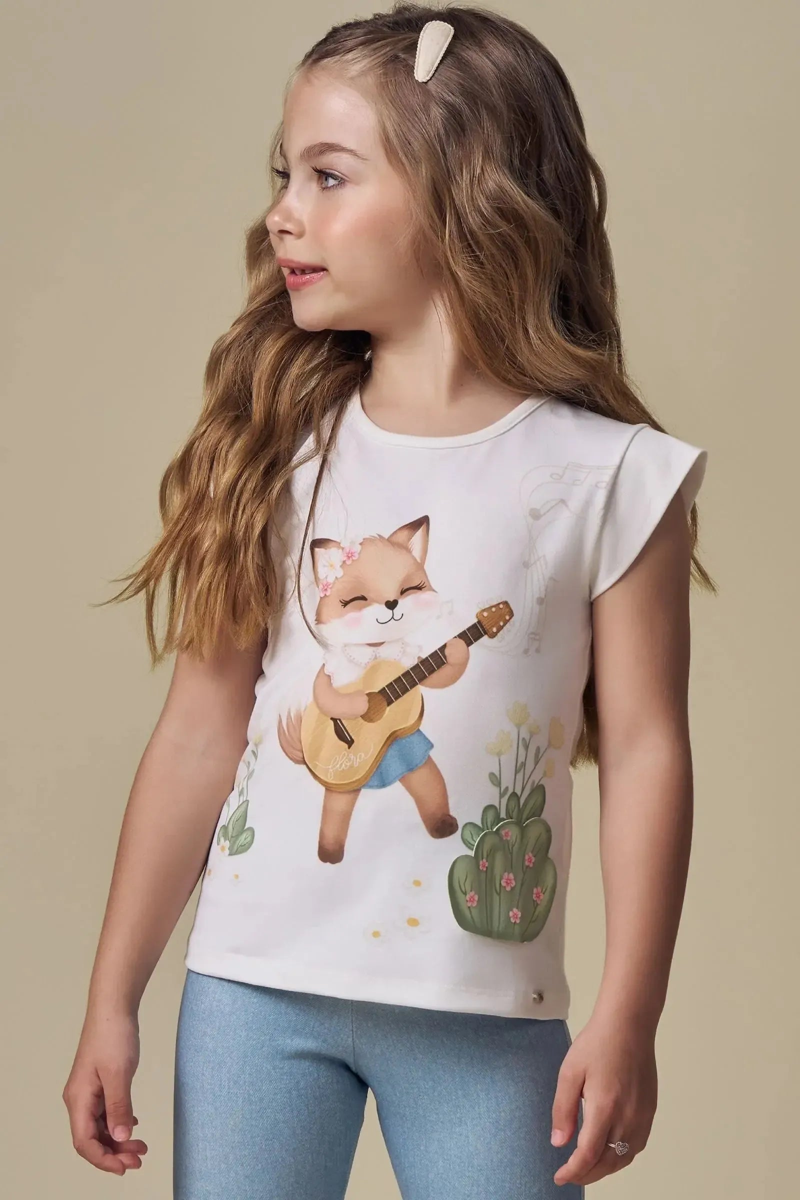 Blusa em Cotton 94647 Infanti Infantil Menina