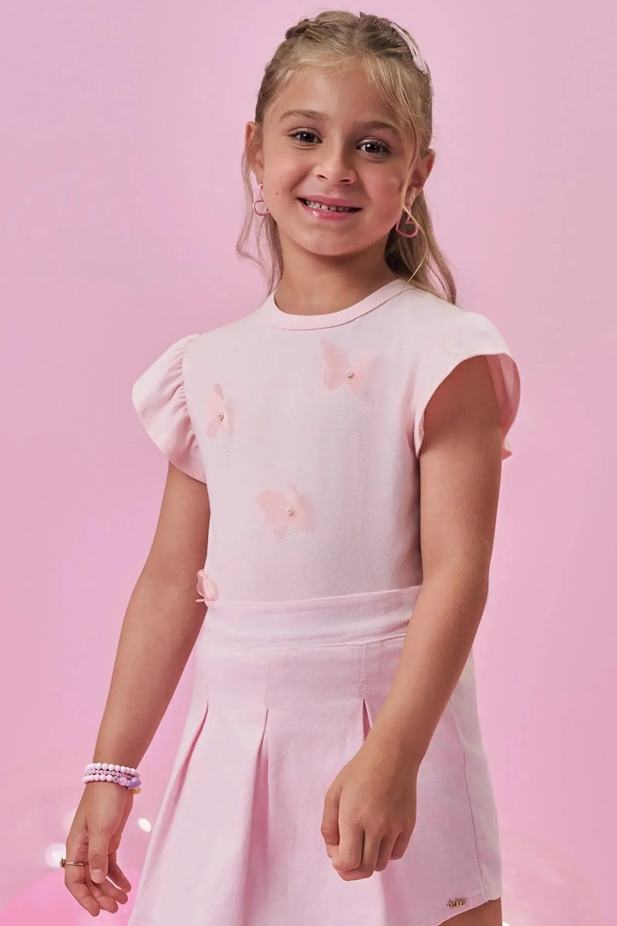 Blusa em Cotton 98418 Kukiê Infantil Menina
