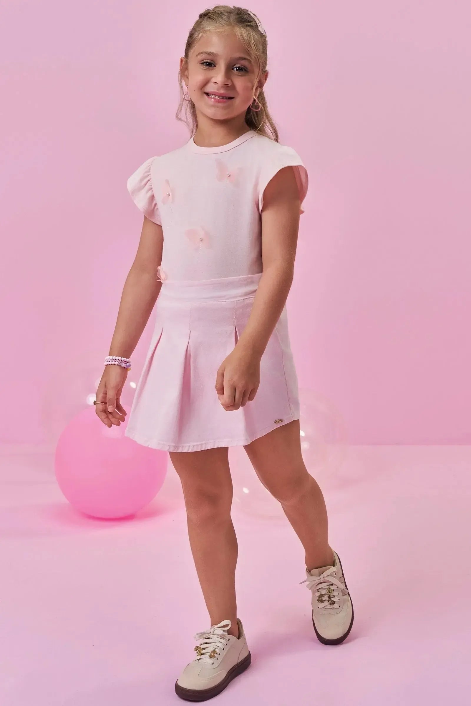 Blusa em Cotton 98418 Kukiê Infantil Menina