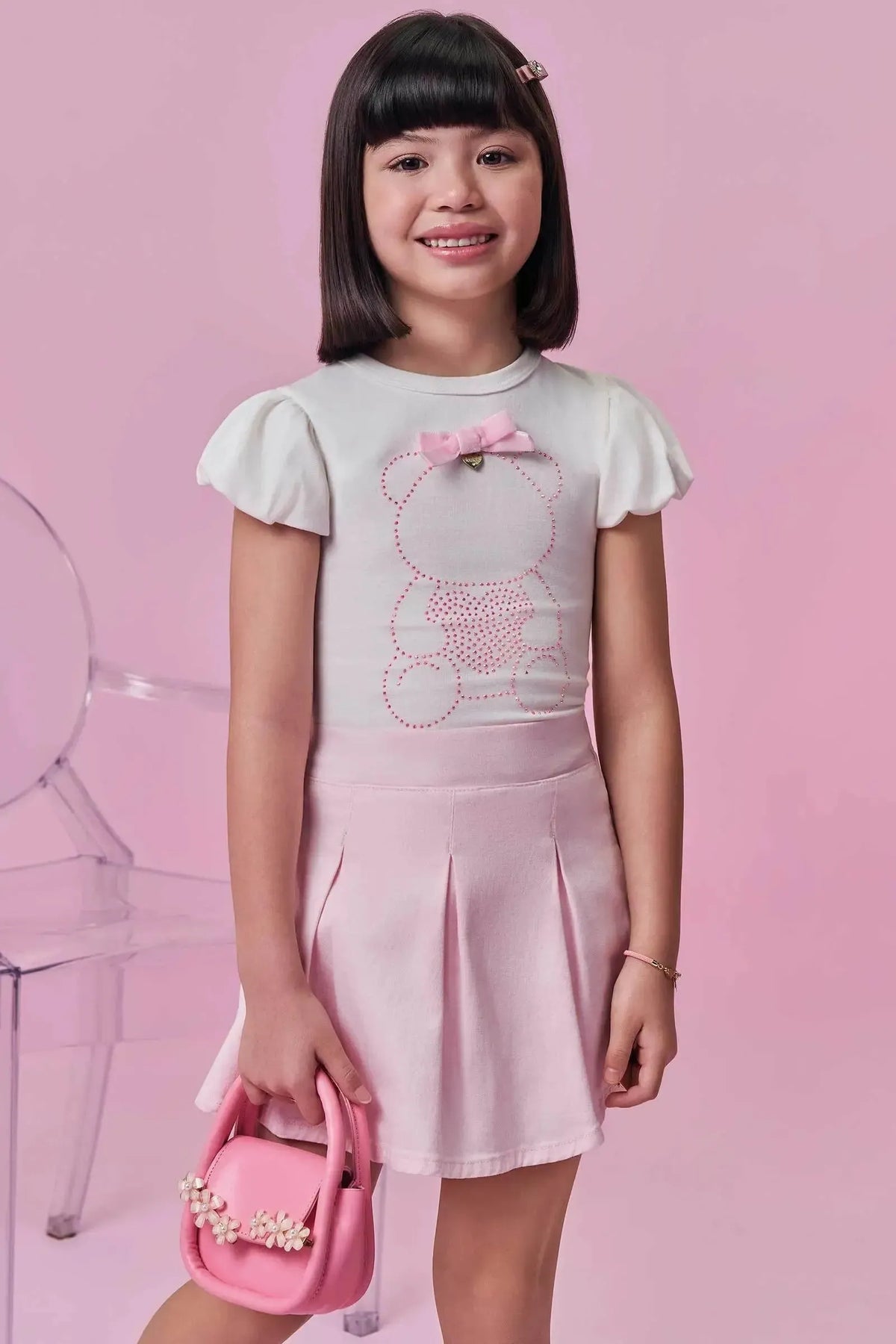 Blusa em Cotton 98420 Kukiê Infantil Menina