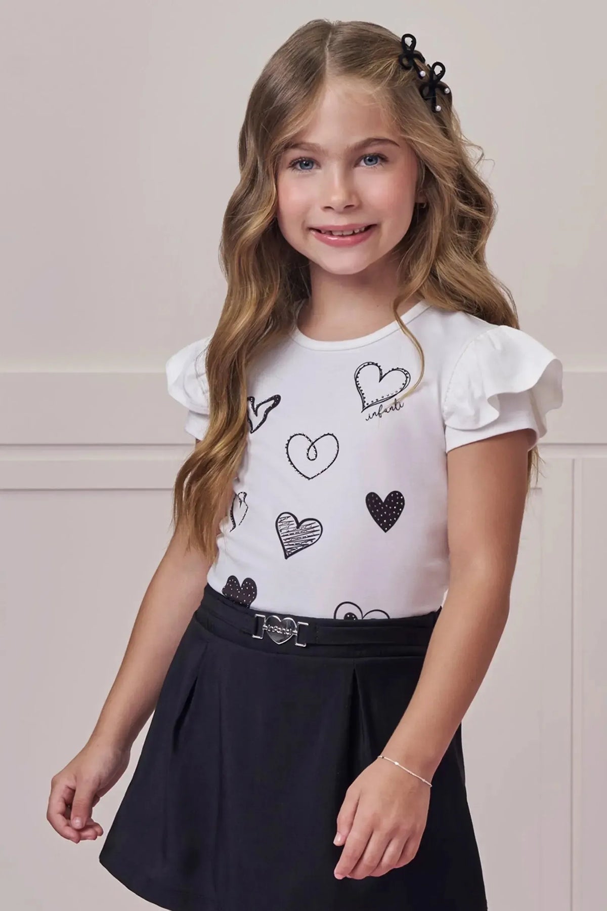 Blusa em Cotton 98985 Infanti Infantil Menina