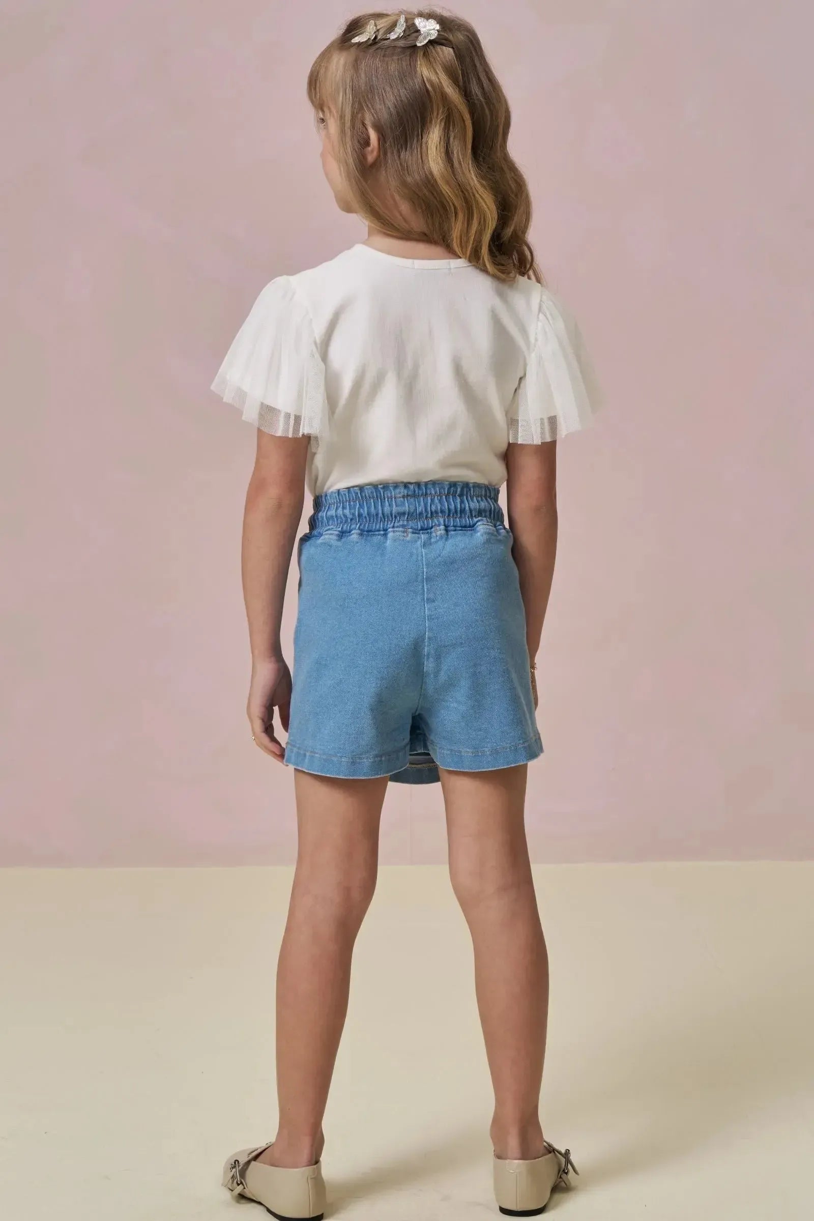 Blusa em Cotton e Tule 95884 Infanti Infantil Menina