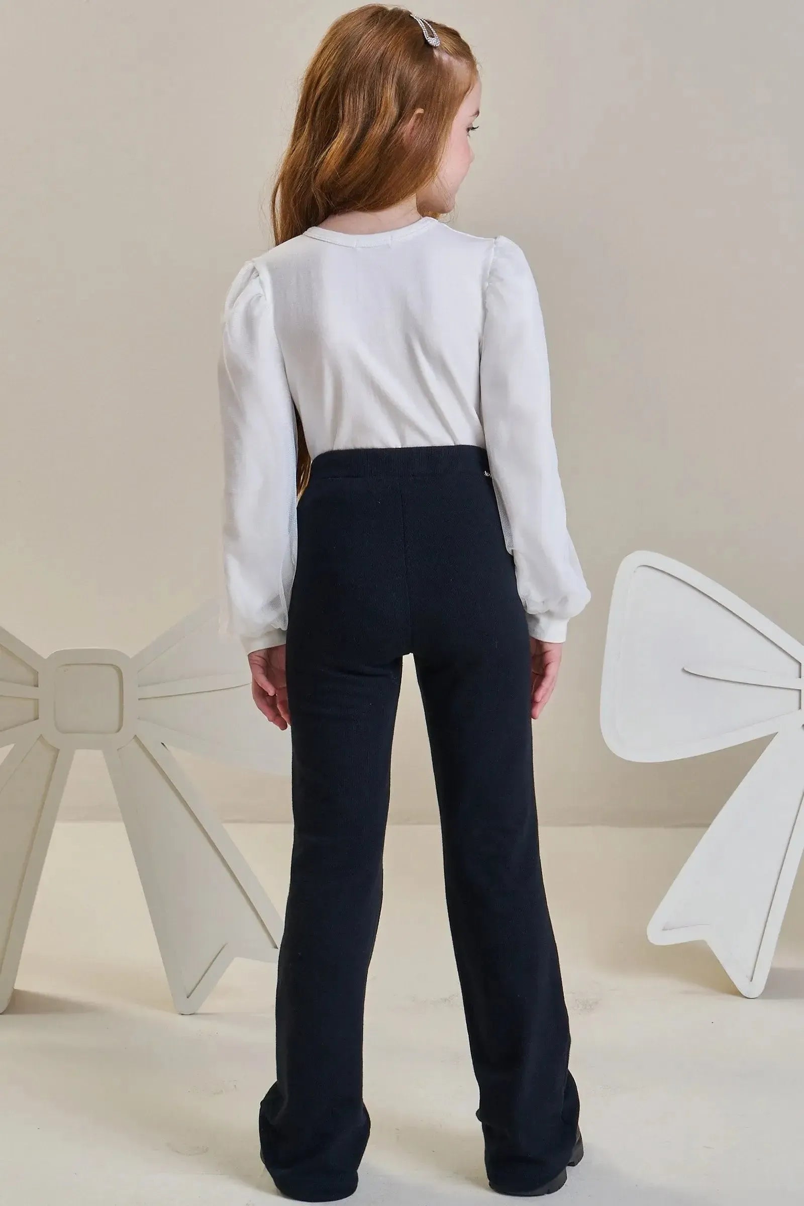 Blusa em Cotton e Tule com Elastano 89217 Infanti Infantil Menina