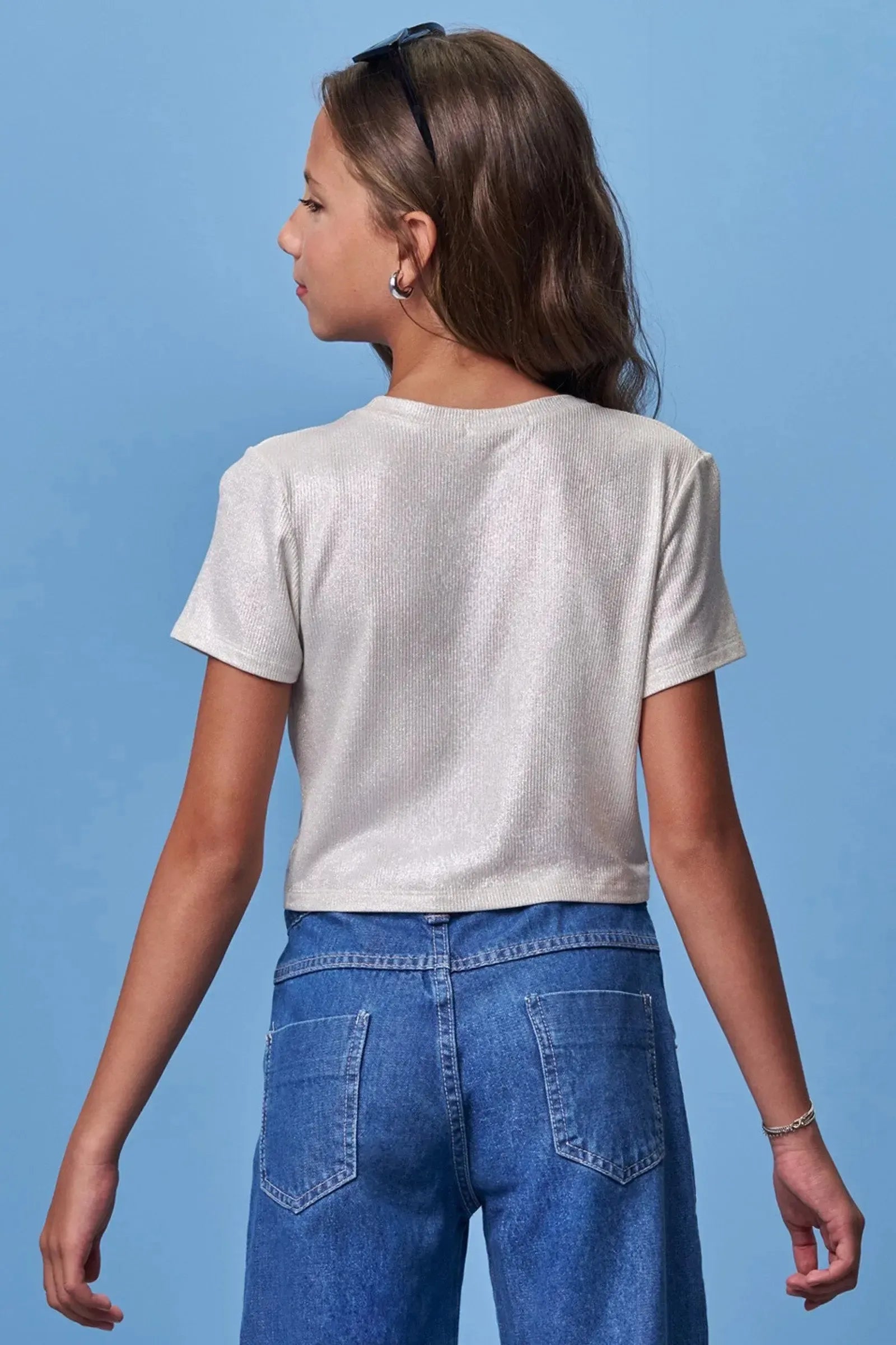 Blusa em Malha Foil 98491 Vic Teen Menina