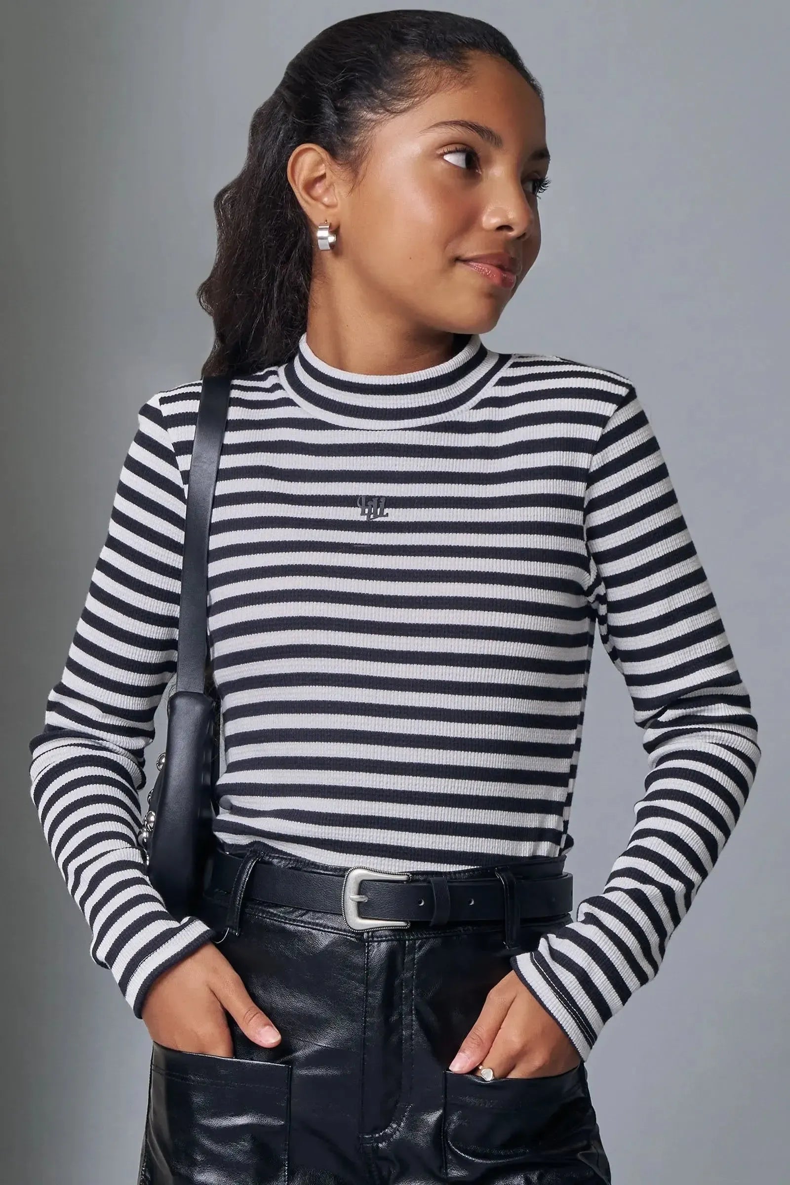 Blusa em Malha Waffle Listrada 89143 Lilimoon Teen Menina