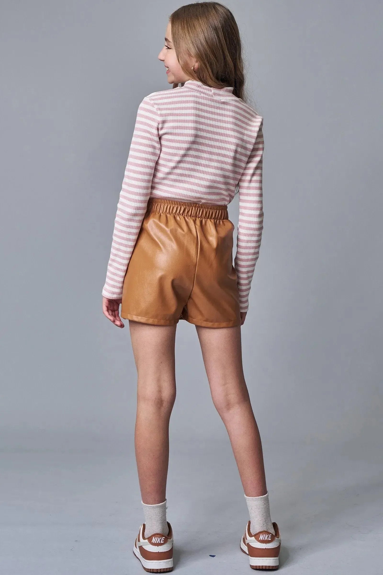 Blusa em Malha Waffle Listrada 89196 Lilimoon Teen Menina