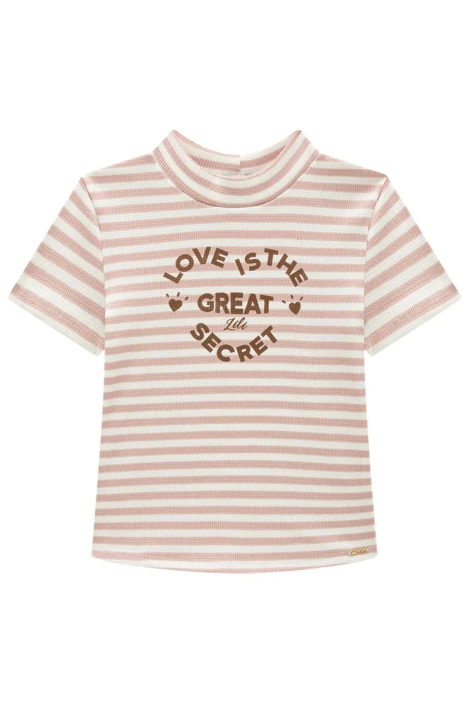 Blusa em Malha Waffle Listrada 93286 Lilimoon Teen Menina