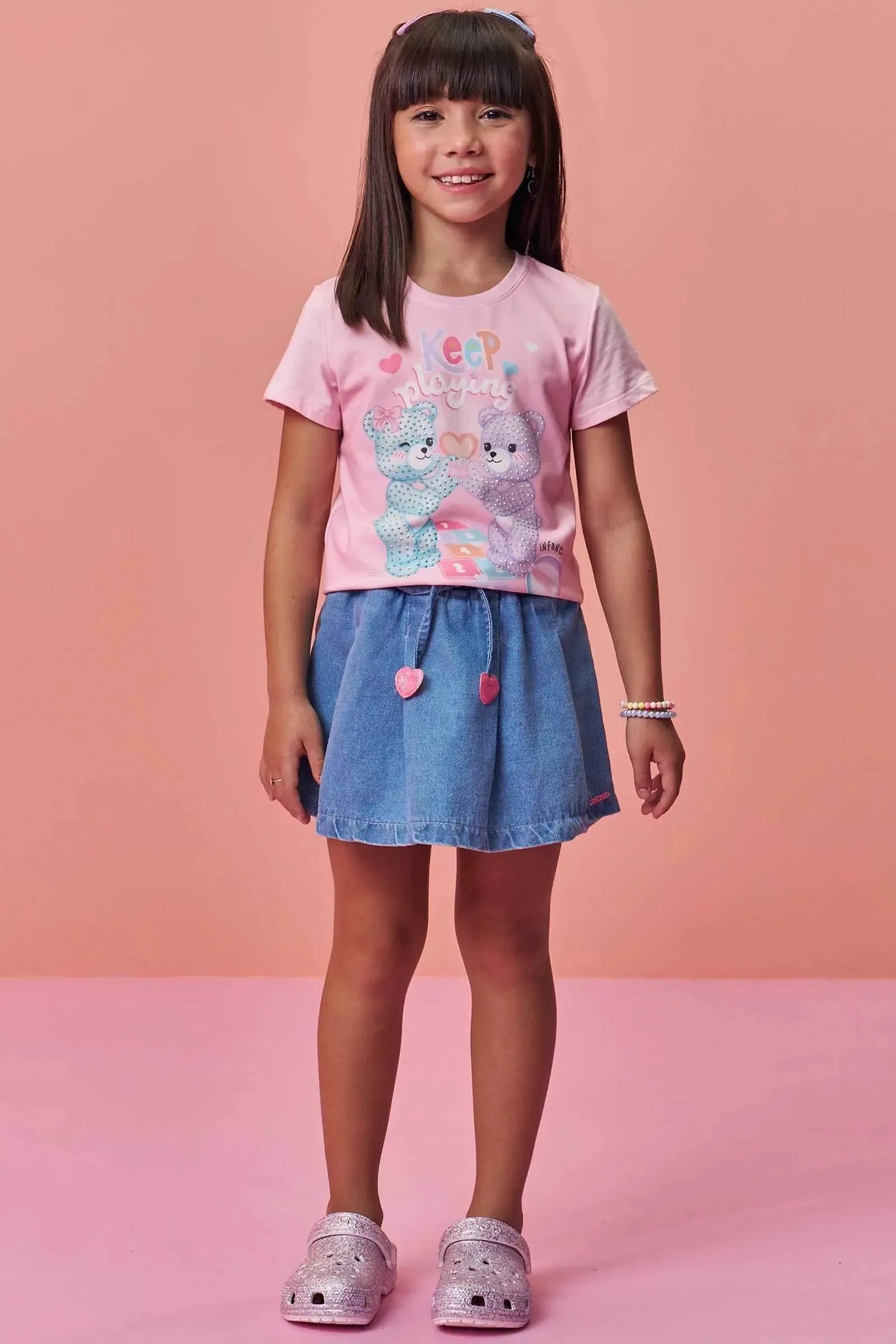 Blusa em Meia Malha 99303 Infanti Infantil Menina