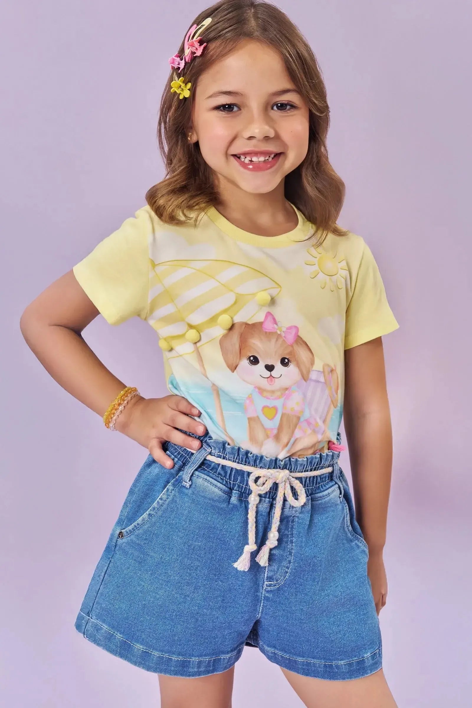 Blusa em Meia Malha 82992 Kukiê Infantil Menina