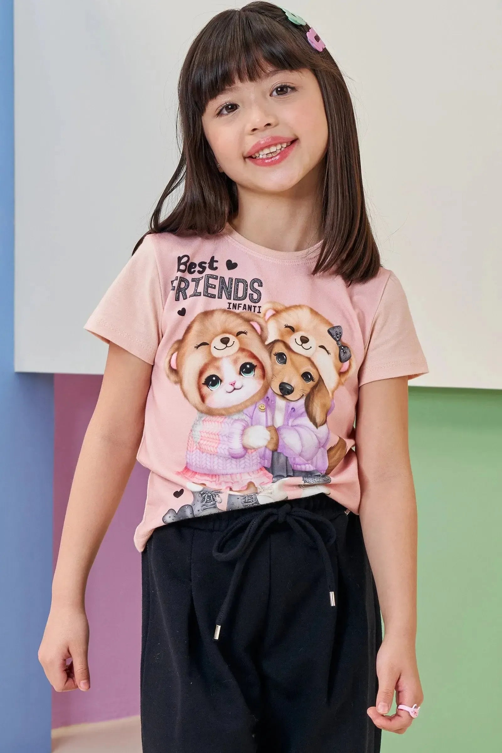 Blusa em Meia Malha 92641 Infanti Infantil Menina