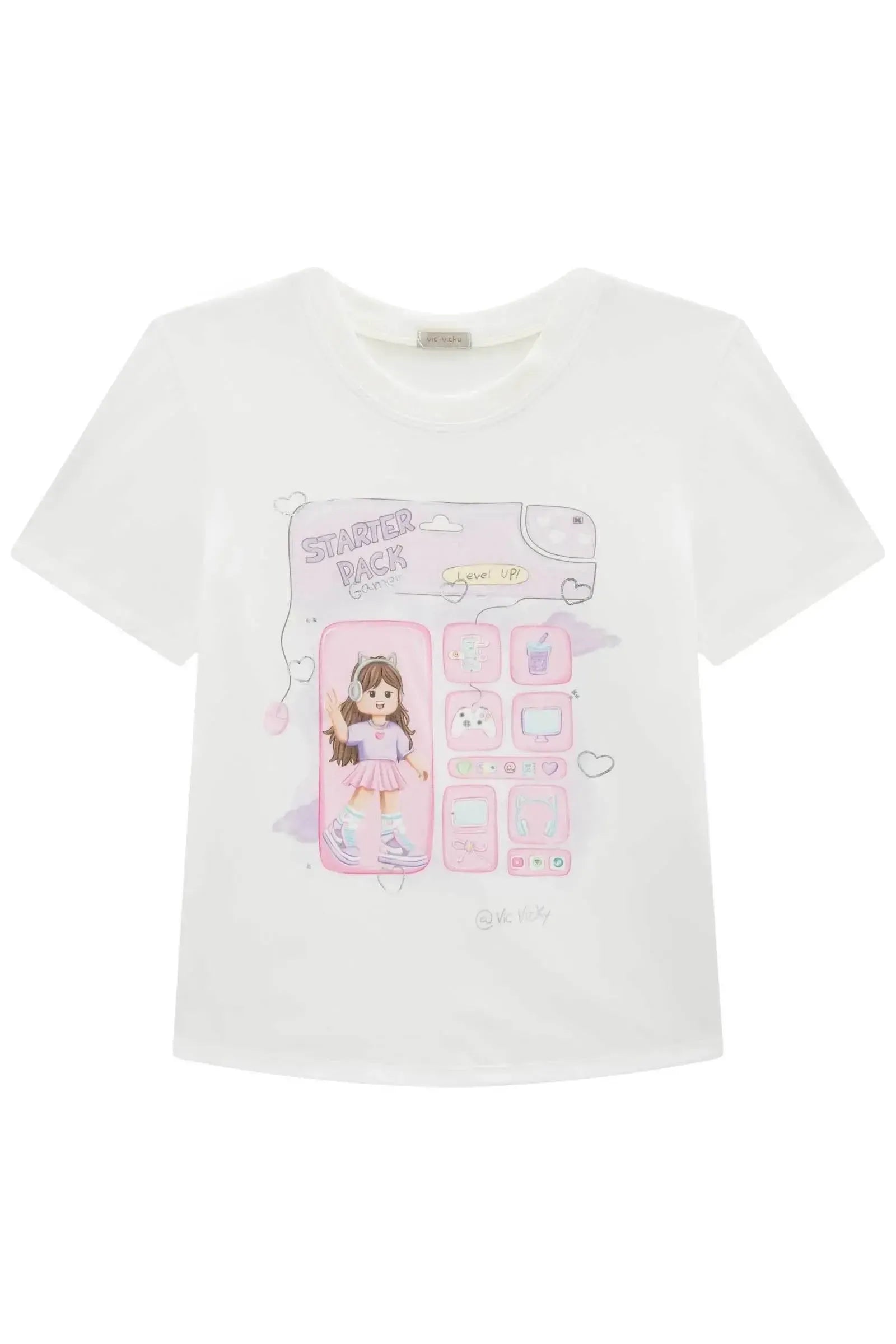 Blusa em Meia Malha 94587 Vic&Vicky Teen Menina