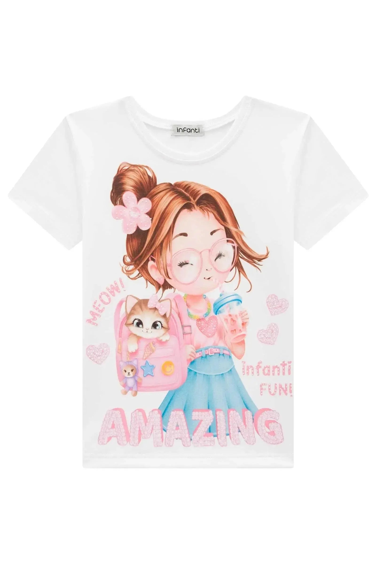 Blusa em Meia Malha 94598 Infanti Infantil Menina