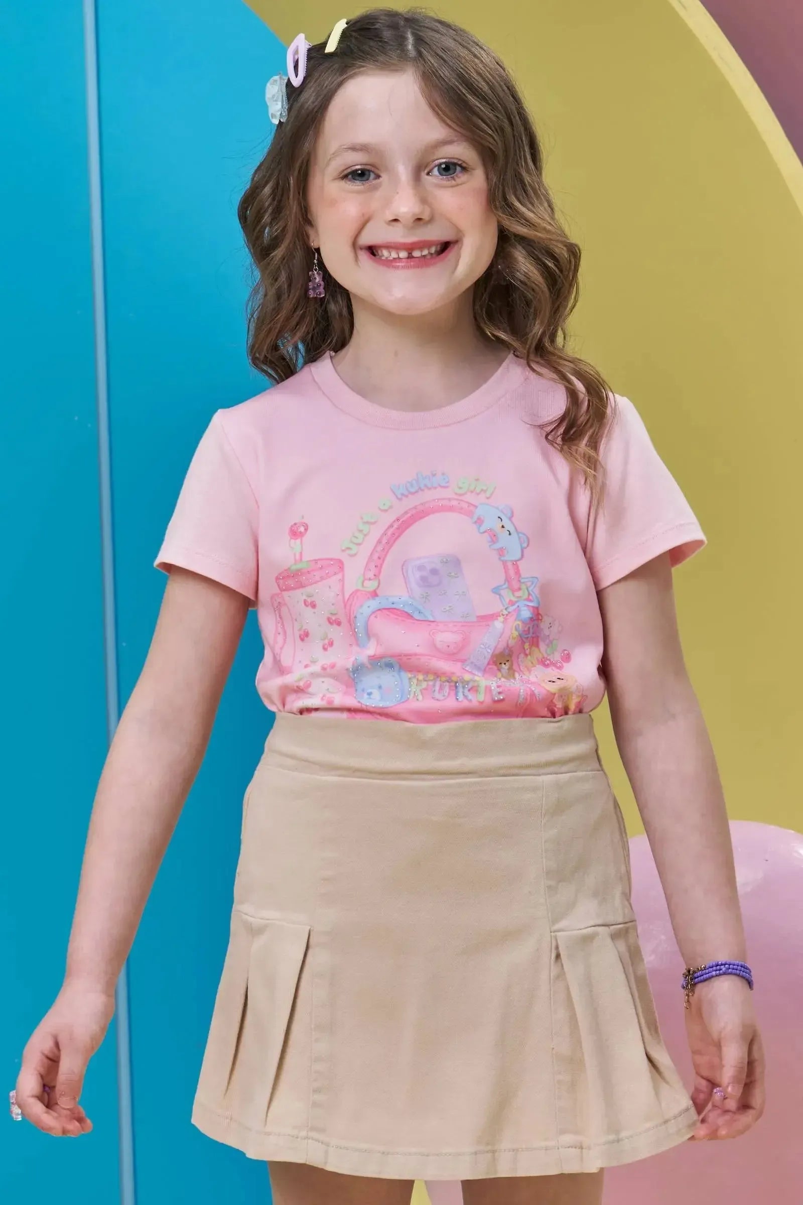 Blusa em Meia Malha 95432 Kukiê Infantil Menina
