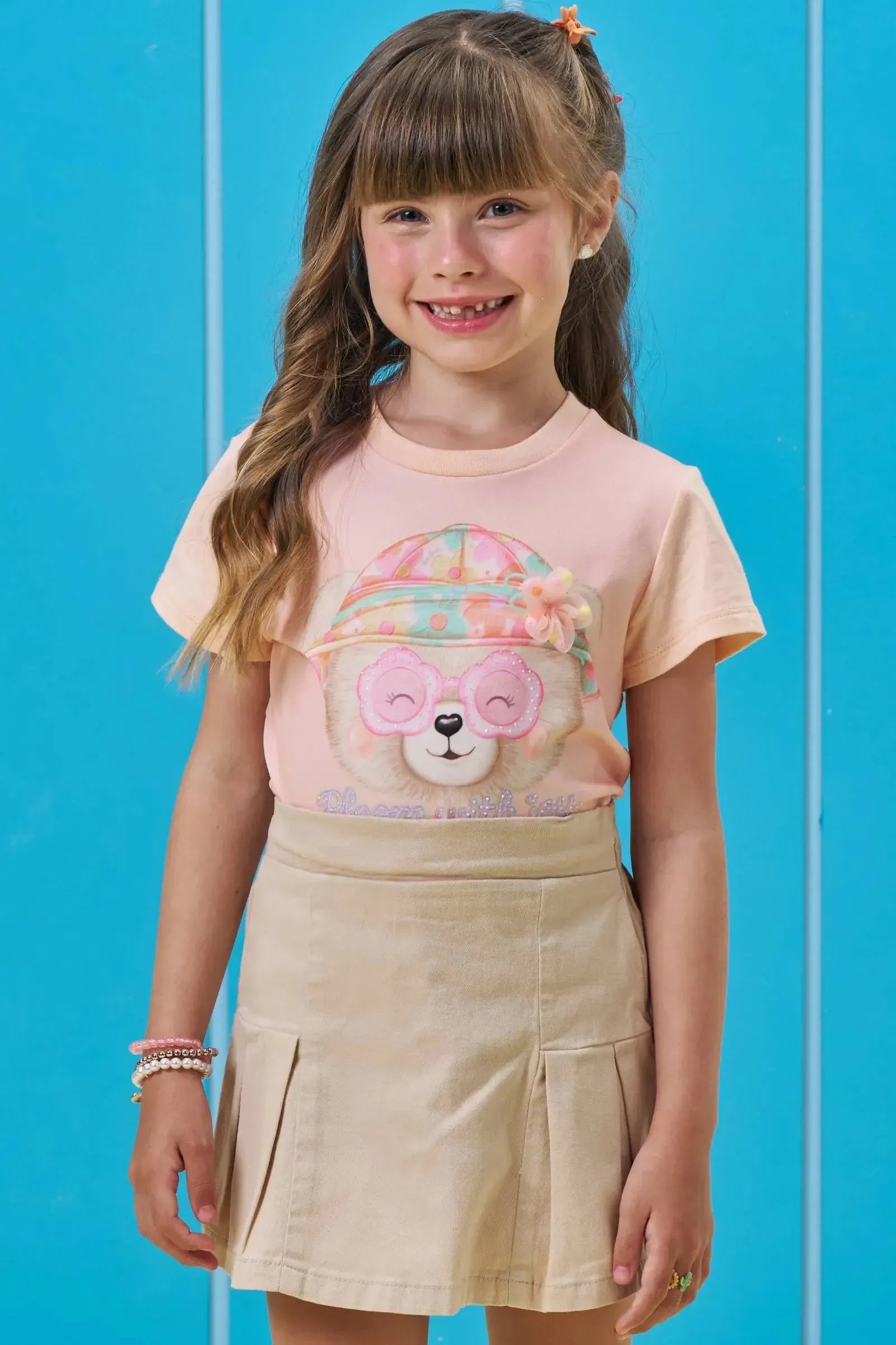 Blusa em Meia Malha 95441 Kukiê Infantil Menina