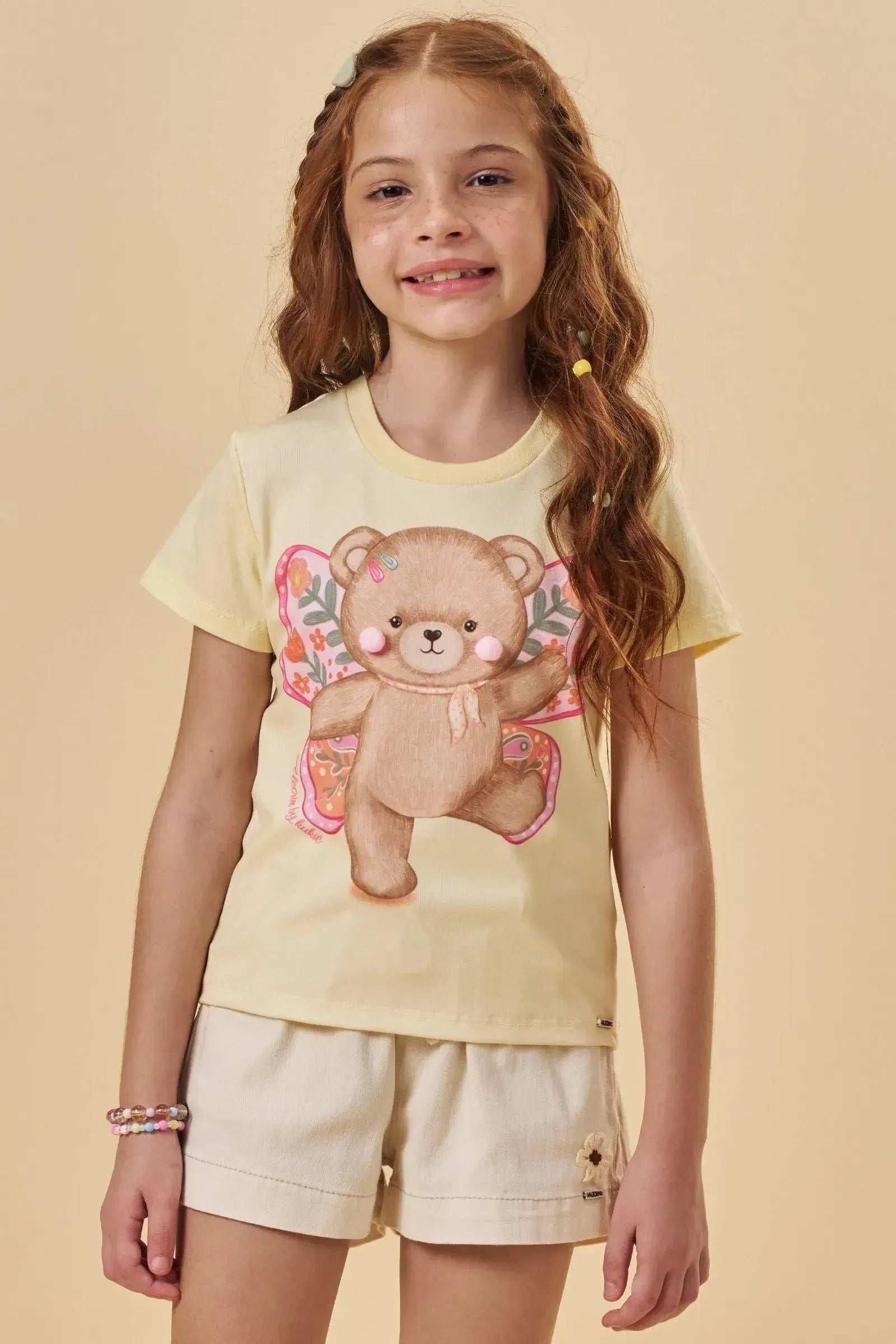 Blusa em Meia Malha 95532 Kukiê Infantil Menina