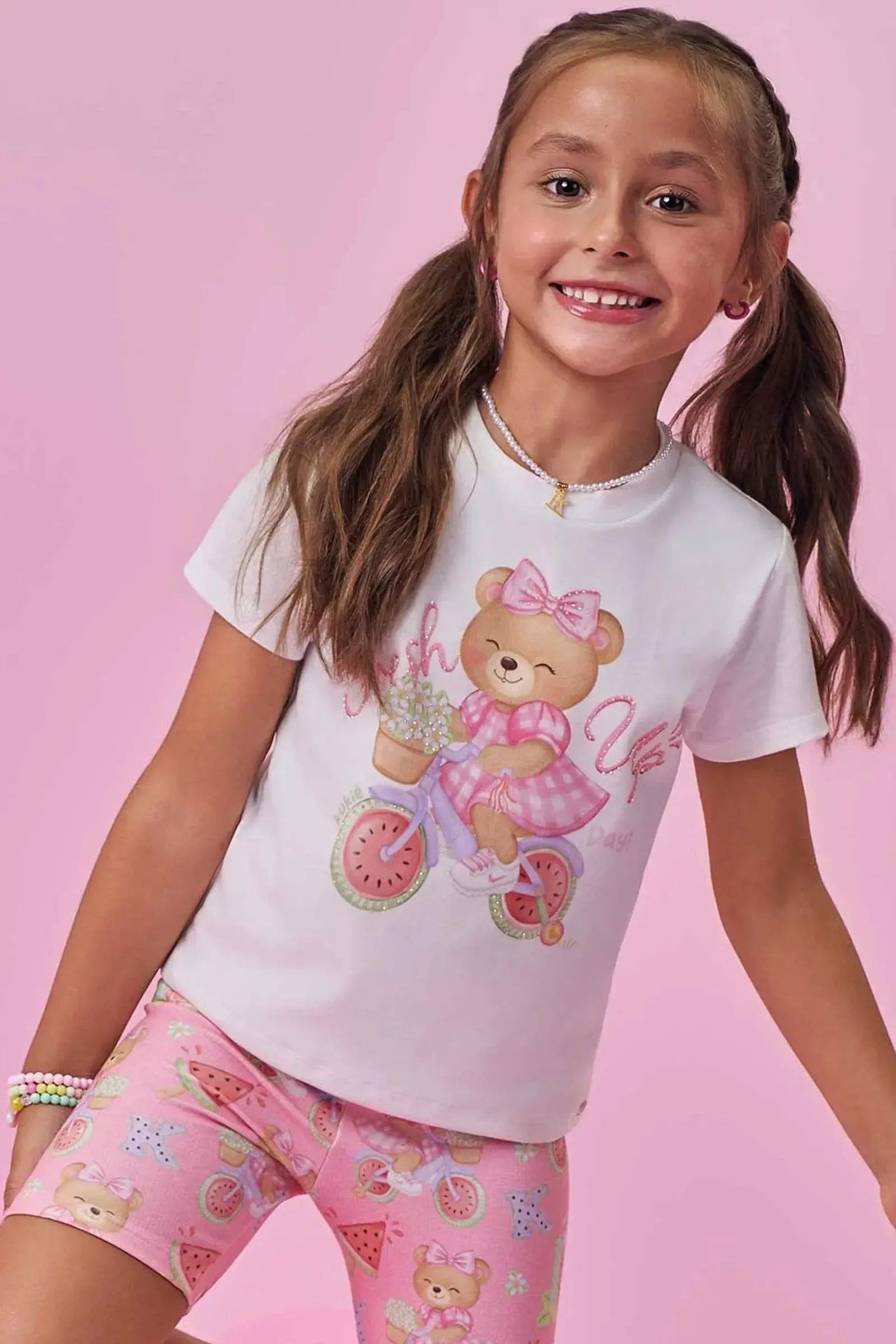 Blusa em Meia Malha 98037 Kukiê Infantil Menina