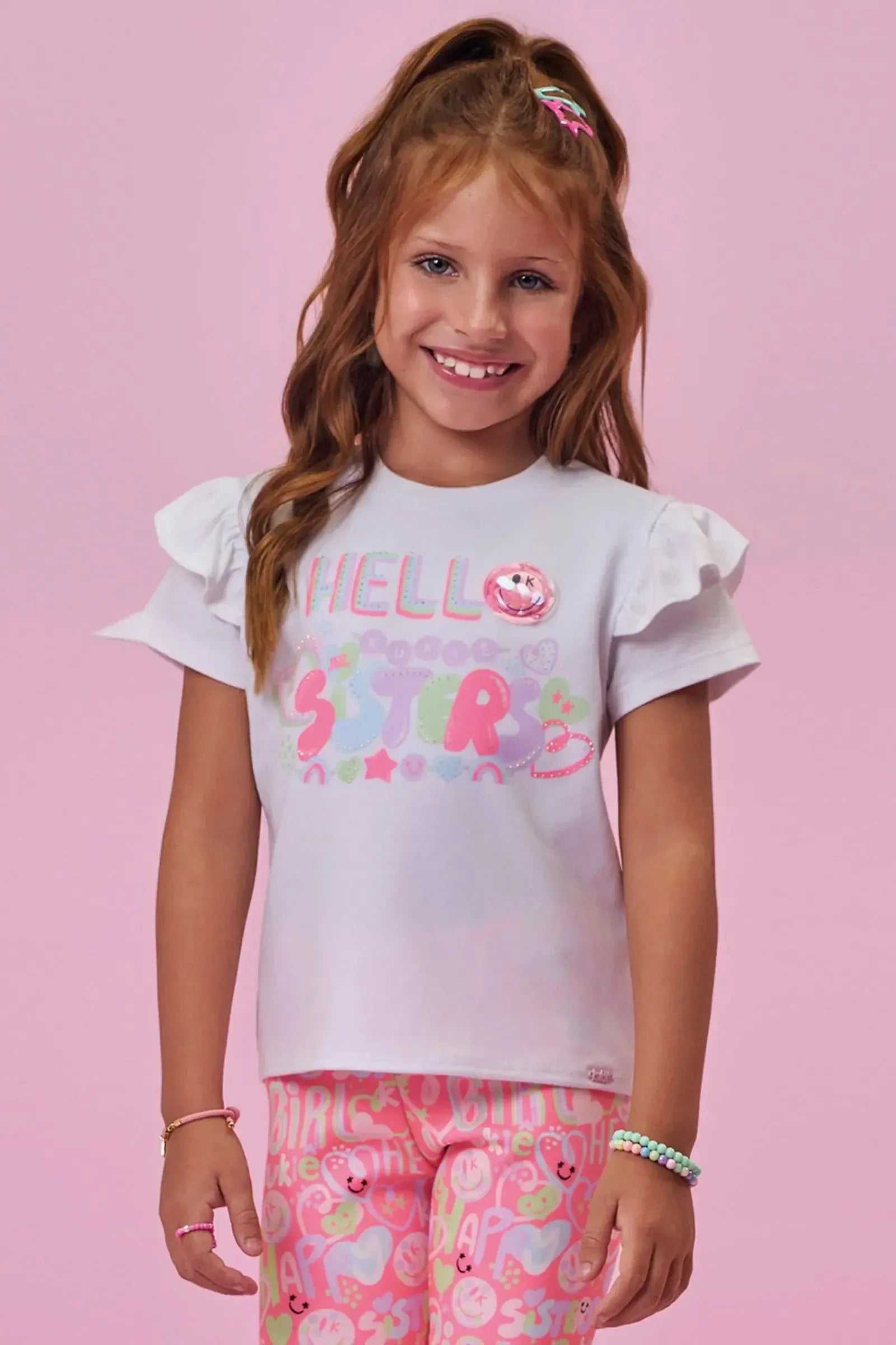 Blusa em Meia Malha 98038 Kukiê Infantil Menina