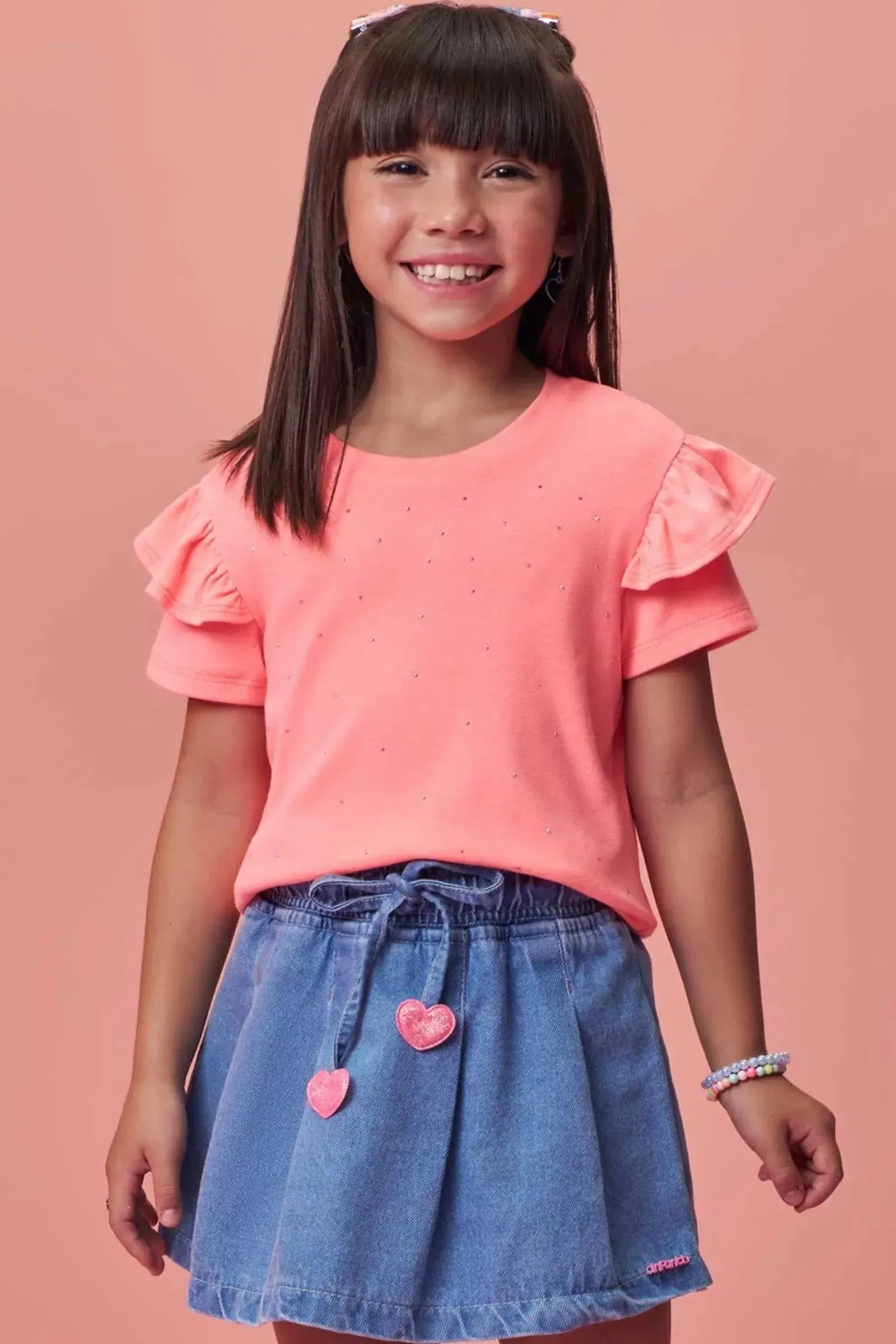 Blusa em Meia Malha 99405 Infanti Infantil Menina