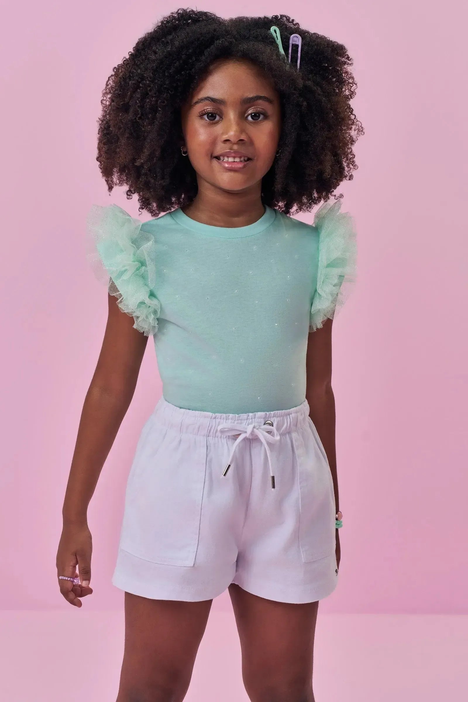 Blusa em Meia Malha 99431 Kukiê Infantil Menina