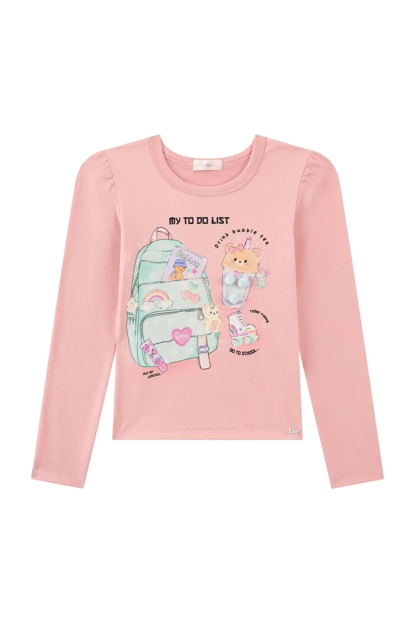 Blusa em Termoskin Peluciado 90795 Kukiê Infantil Menina