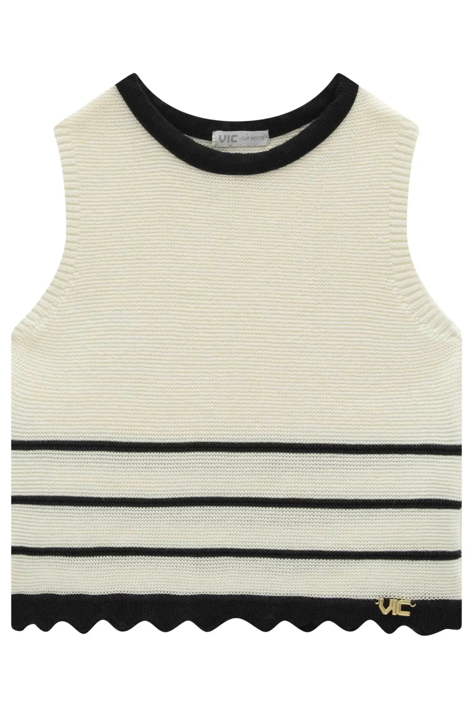 Blusa em Tricô 100% Algodão 98274 Vic Teen Menina