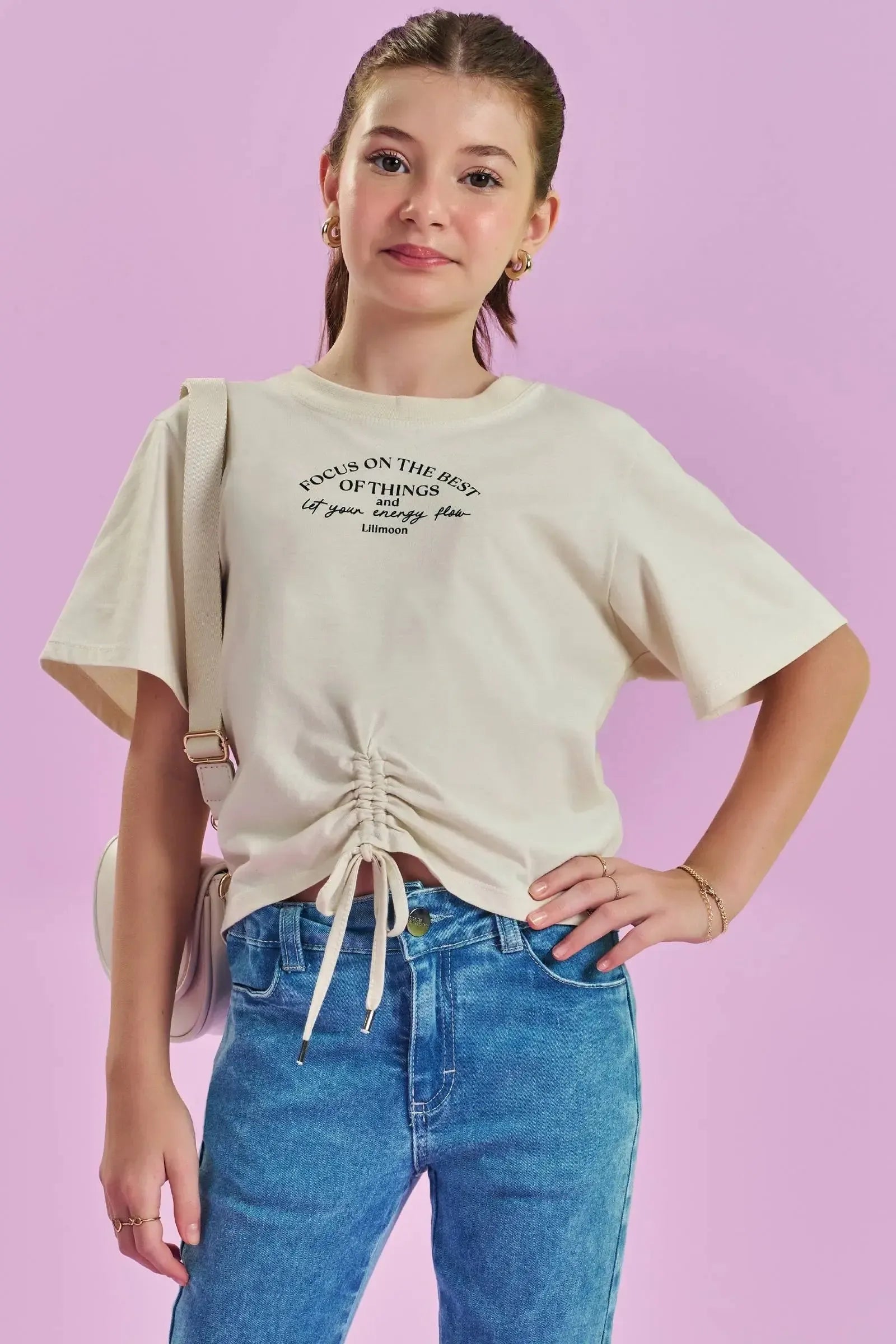 Blusa Over em Meia Malha 82897 Lilimoon Teen Menina