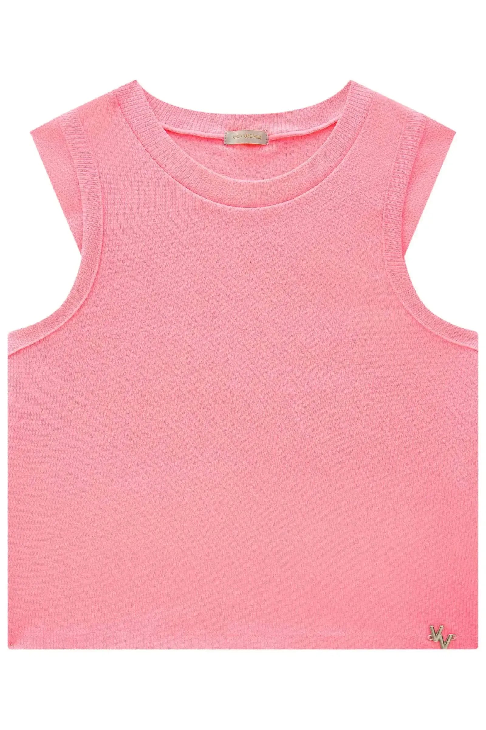 Blusa Regata Boxy em Canelado Liz 86904 Vic&Vicky Teen Menina