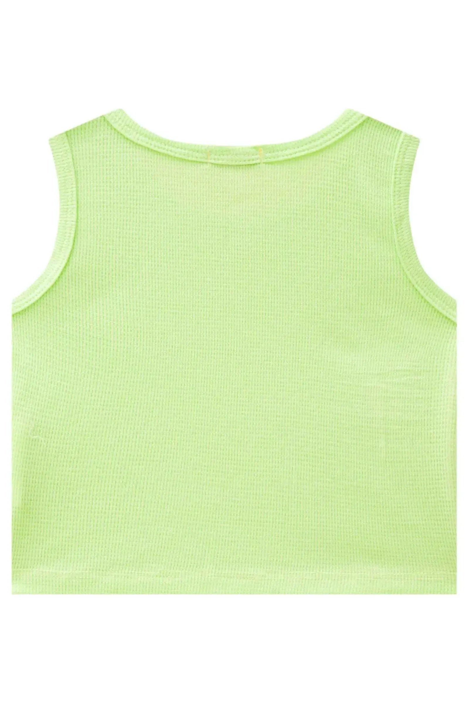Blusa Regata Cropped em Malha Texturizada 87949 Infanti Infantil Menina